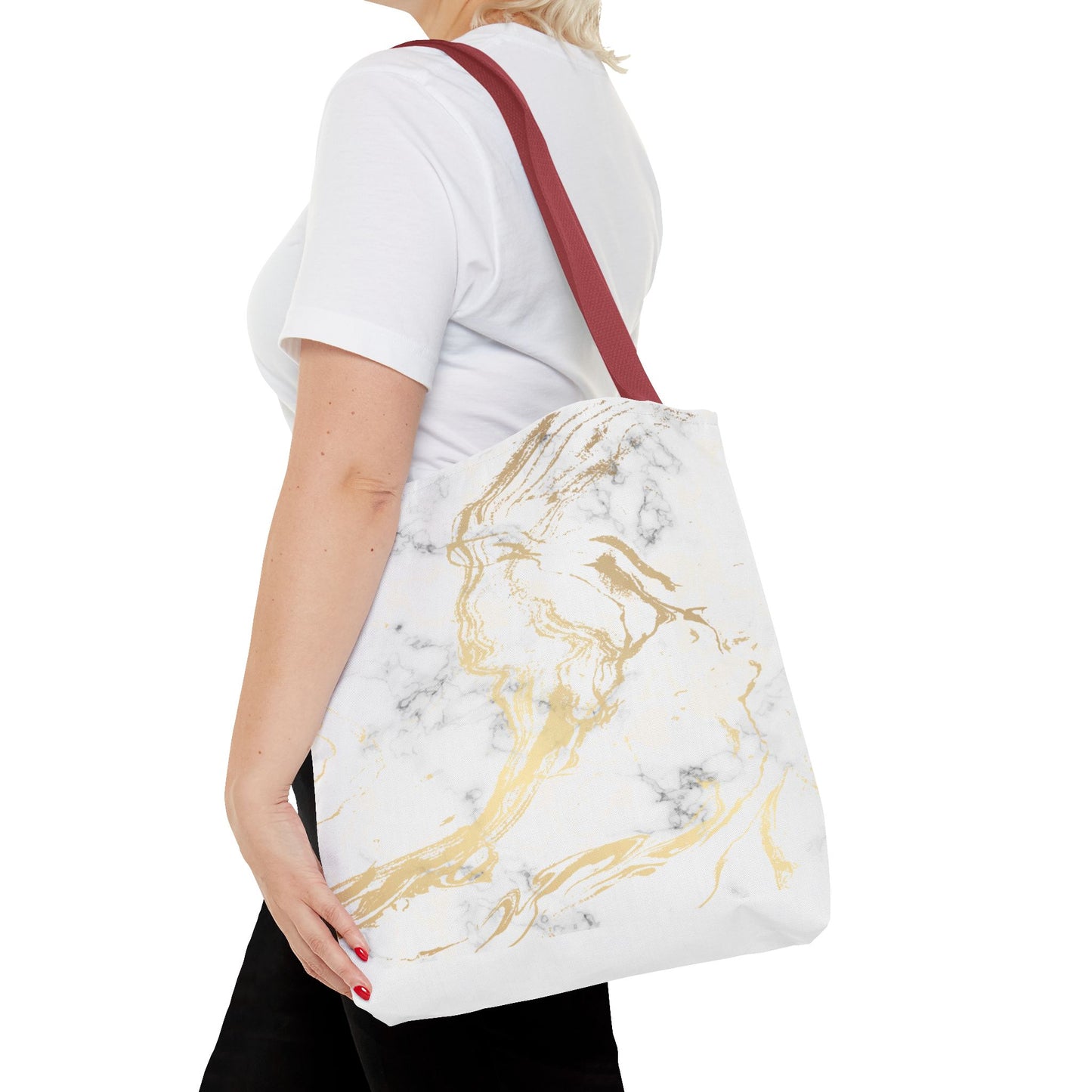 Gold Marble Tote Bag – All Over Print Luxury Carryall