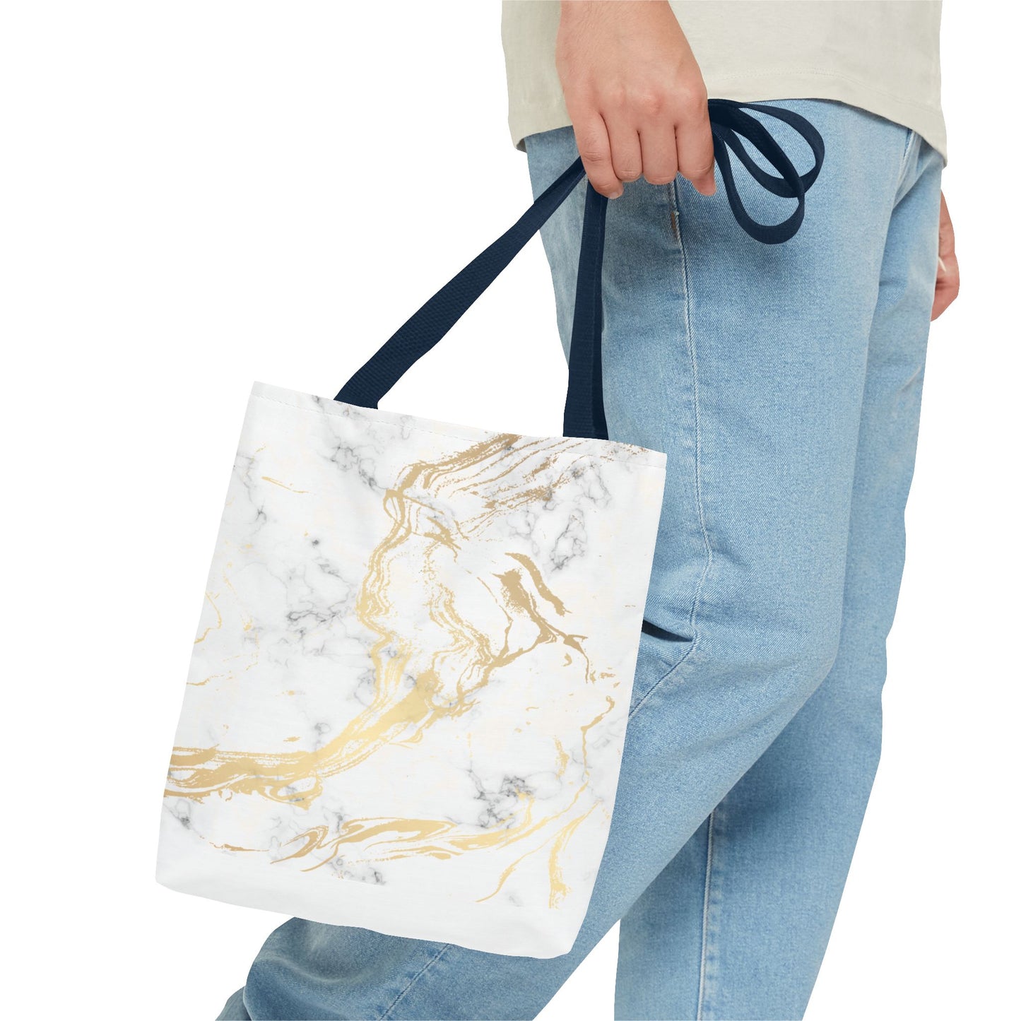 Gold Marble Tote Bag – All Over Print Luxury Carryall