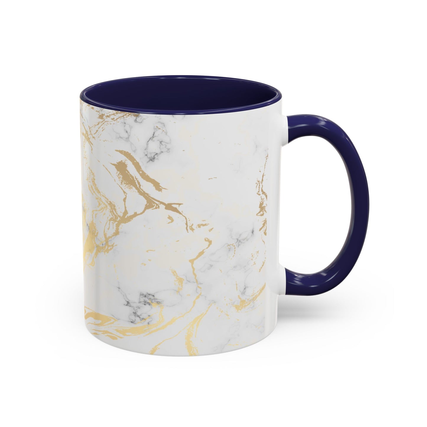 Gold Marble Accent Coffee Mug – Two-Tone Ceramic Cup 11oz & 15oz