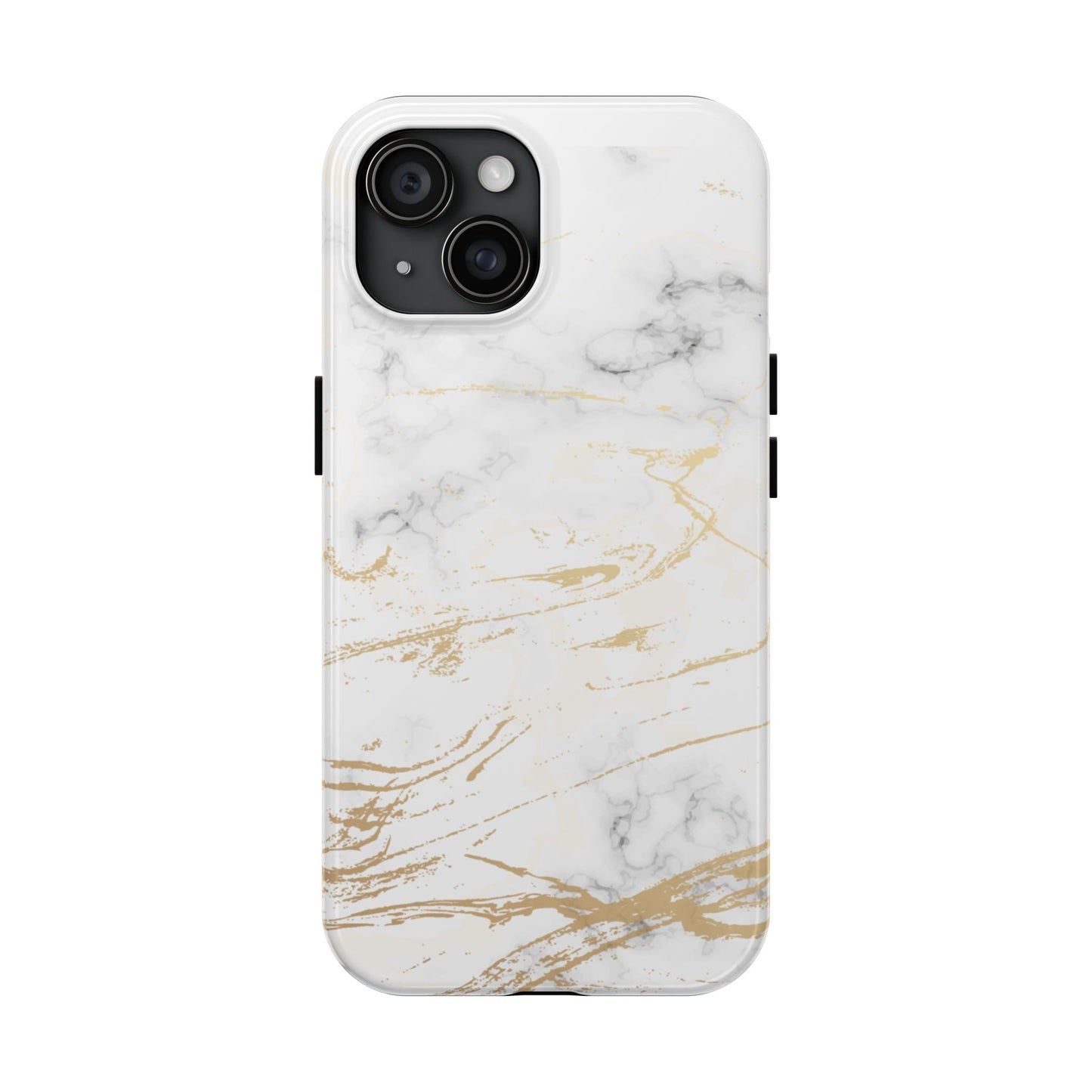 Gold Marble Tough Phone Case – Shockproof Luxury Cover for iPhone & Samsung
