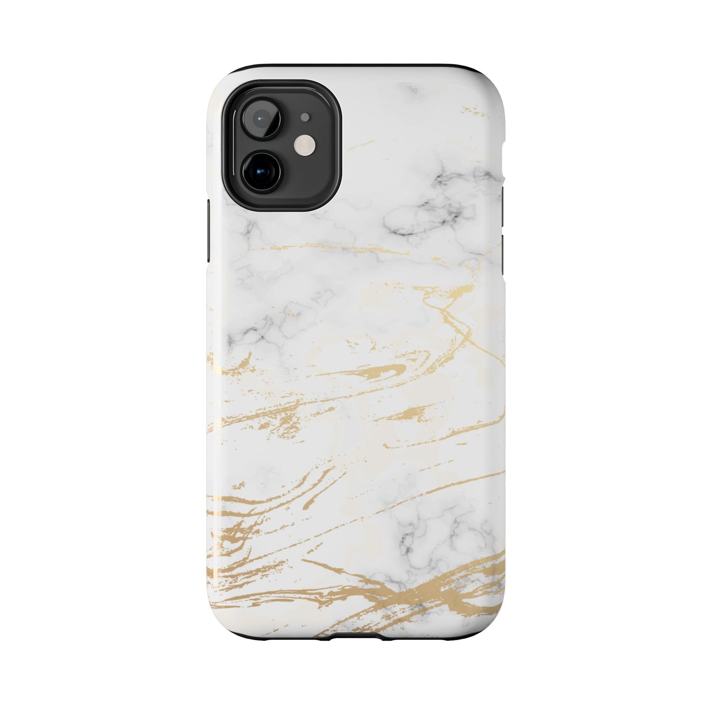 Gold Marble Tough Phone Case – Shockproof Luxury Cover for iPhone & Samsung