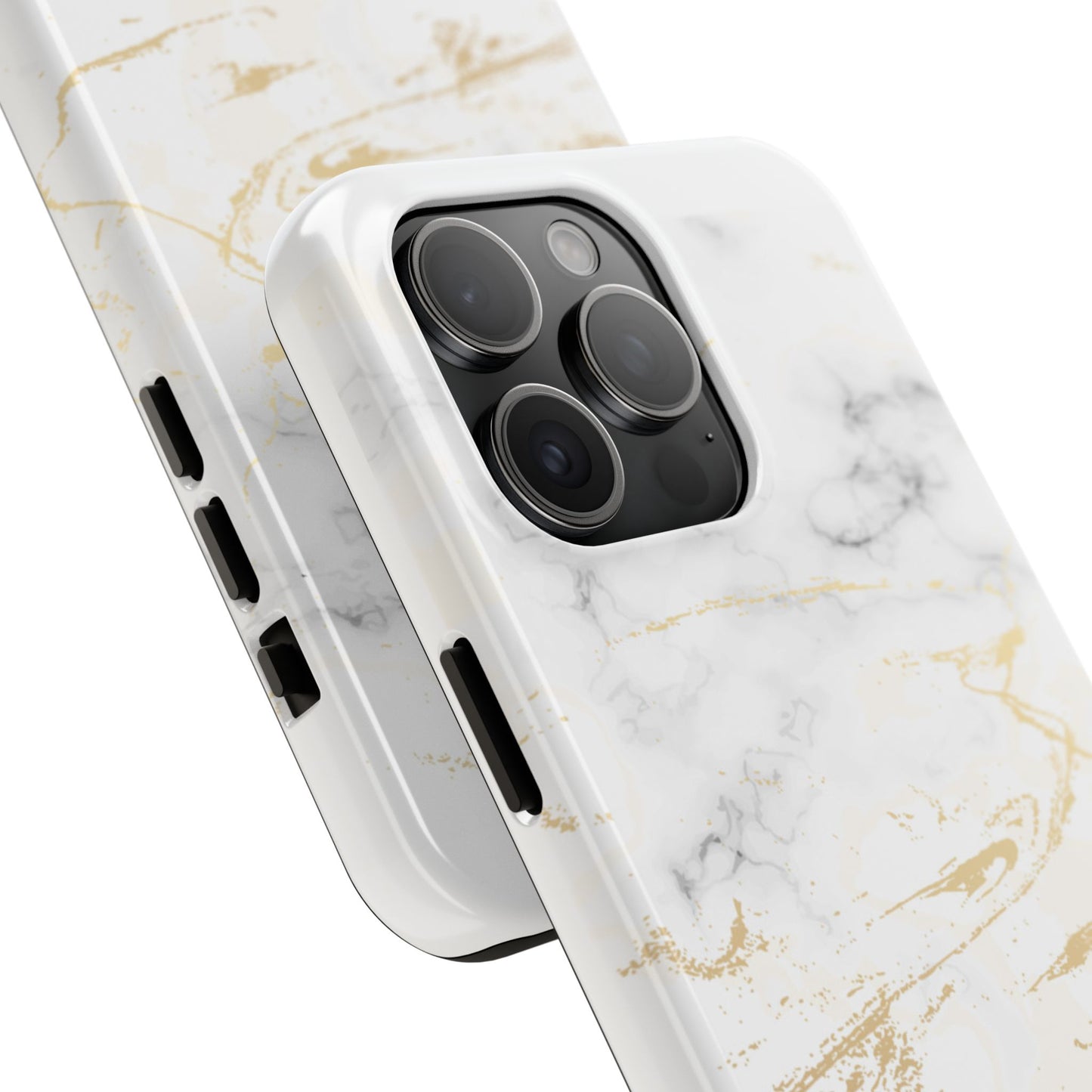 Gold Marble Tough Phone Case – Shockproof Luxury Cover for iPhone & Samsung