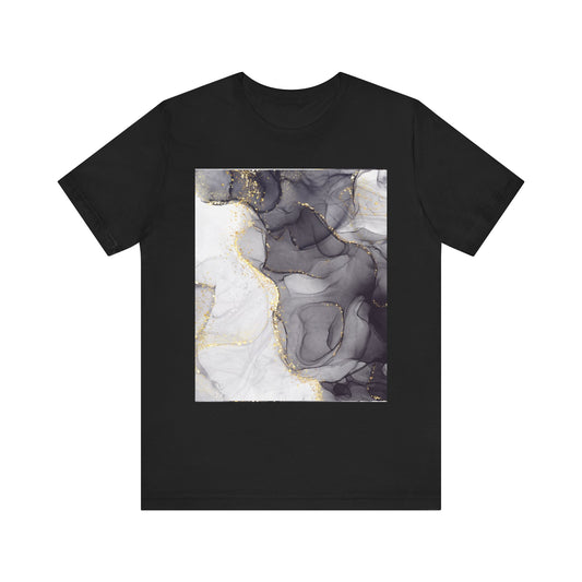 Gold Marble Pattern T-Shirt
