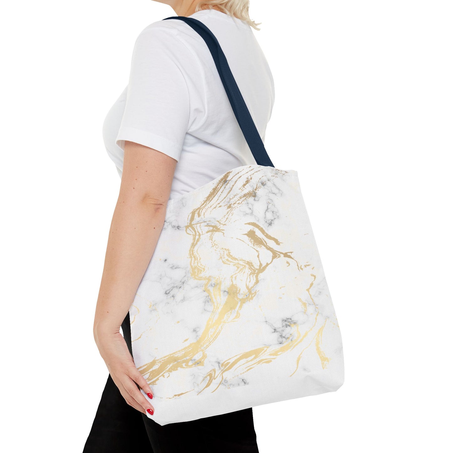Gold Marble Tote Bag – All Over Print Luxury Carryall