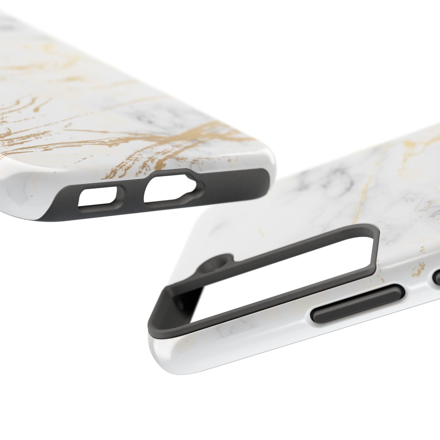 Gold Marble Tough Phone Case – Shockproof Luxury Cover for iPhone & Samsung