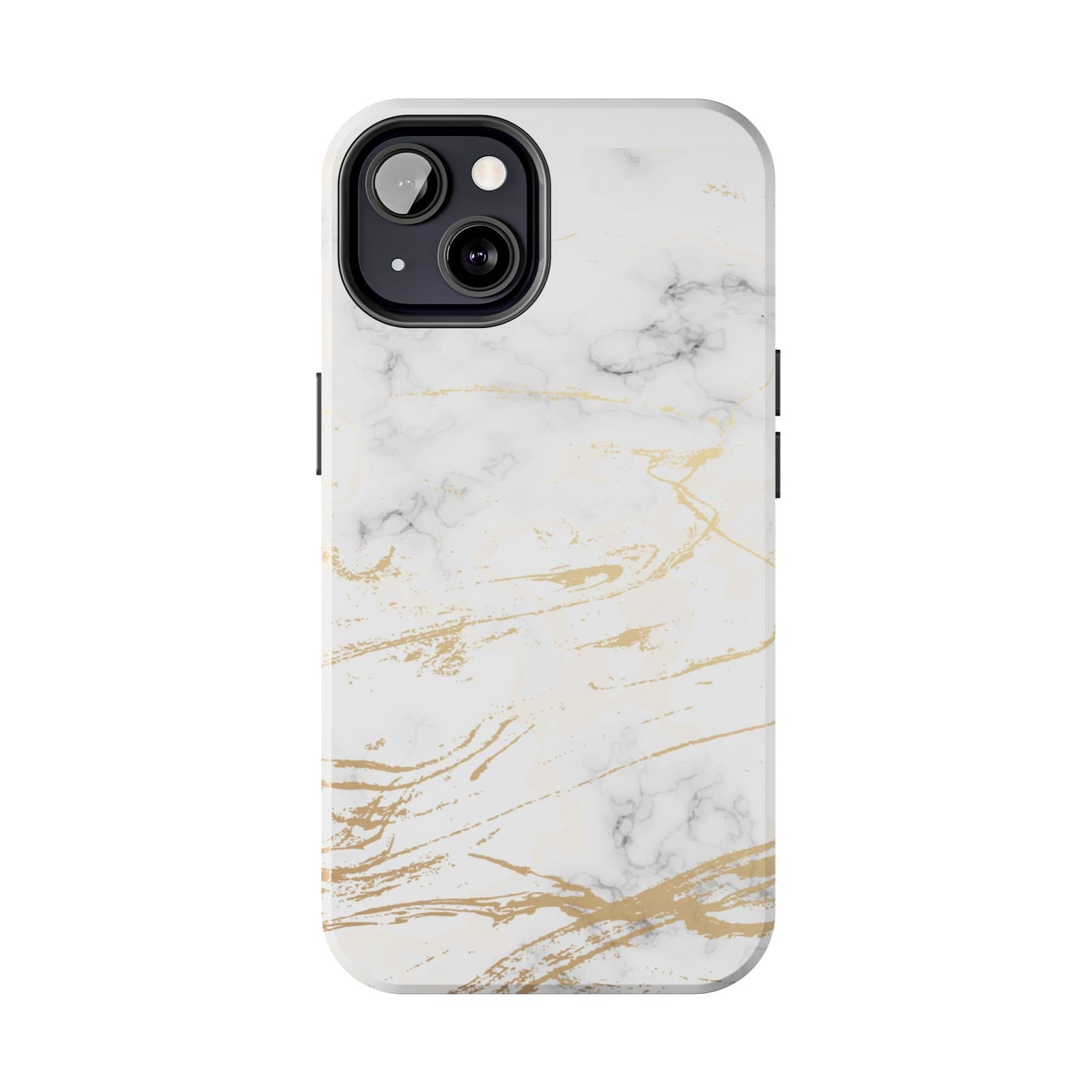 Gold Marble Tough Phone Case – Shockproof Luxury Cover for iPhone & Samsung