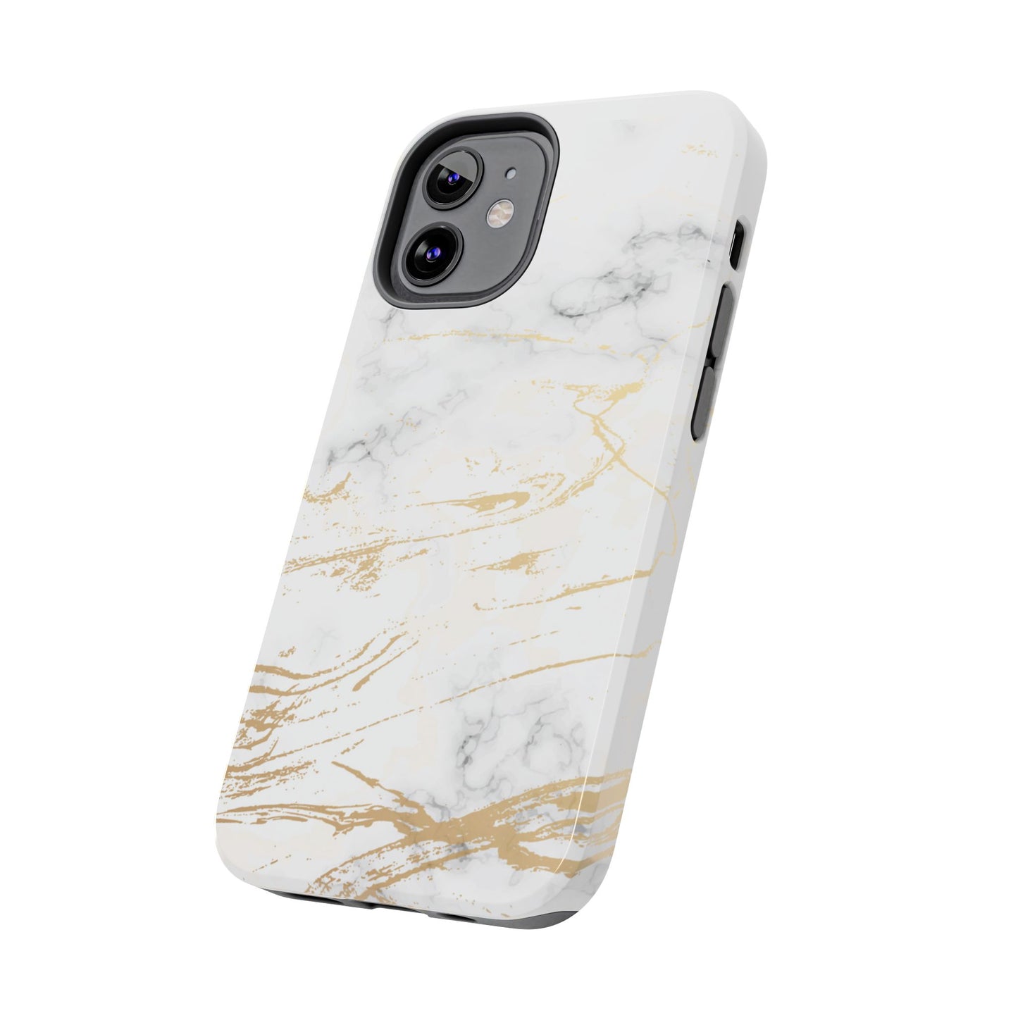 Gold Marble Tough Phone Case – Shockproof Luxury Cover for iPhone & Samsung