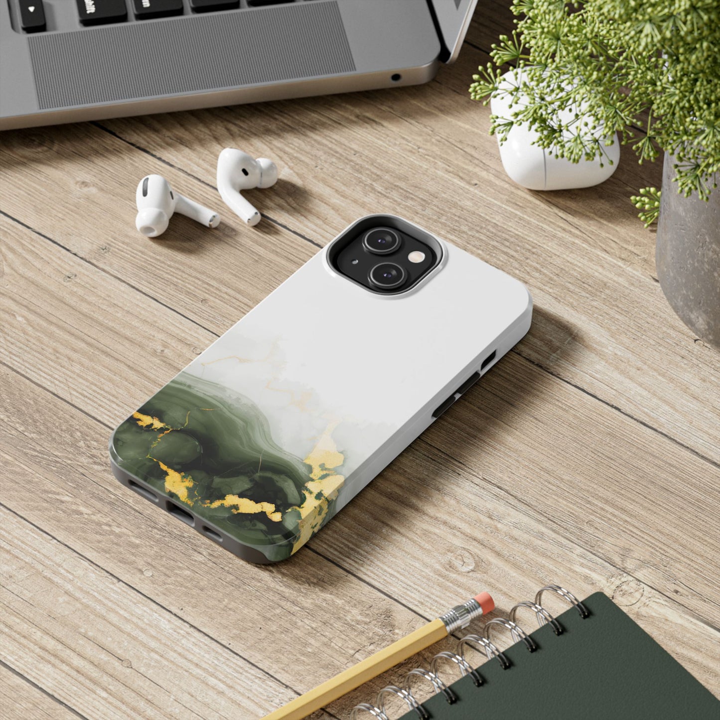 Green Marble Tough Phone Case