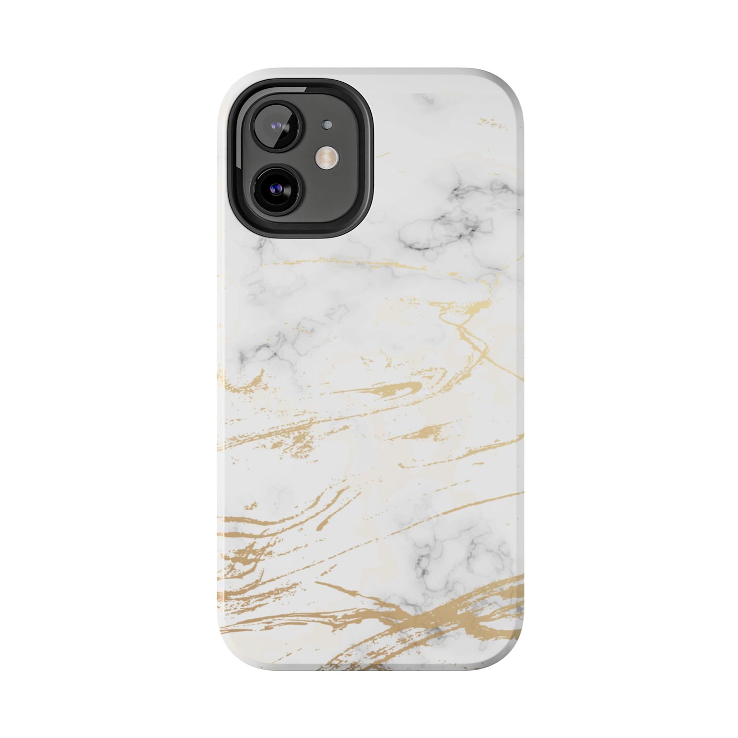 Gold Marble Tough Phone Case – Shockproof Luxury Cover for iPhone & Samsung