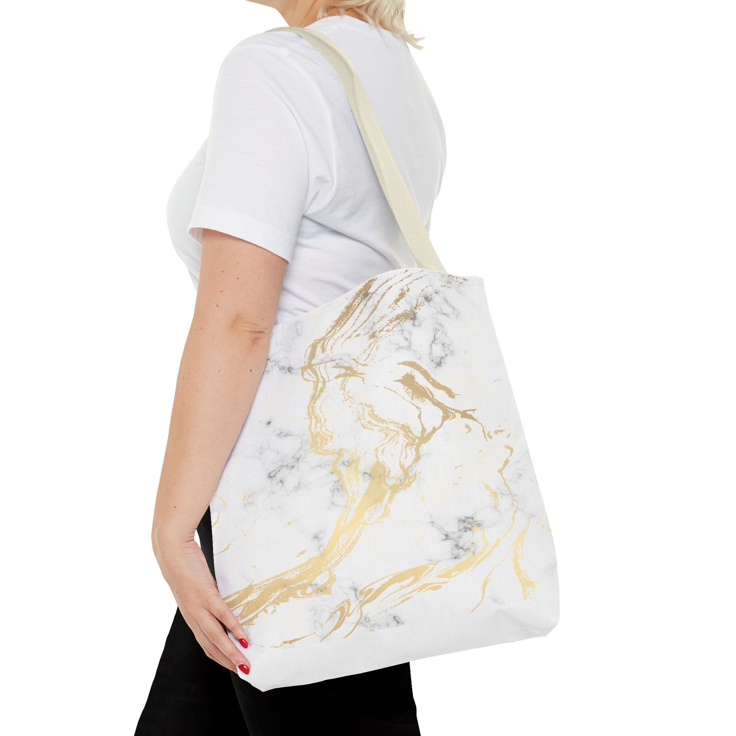 Gold Marble Tote Bag – All Over Print Luxury Carryall