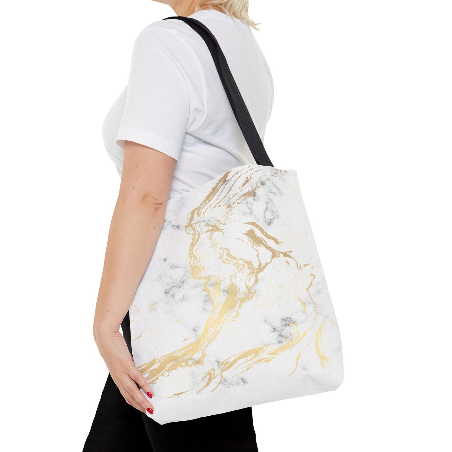 Gold Marble Tote Bag – All Over Print Luxury Carryall