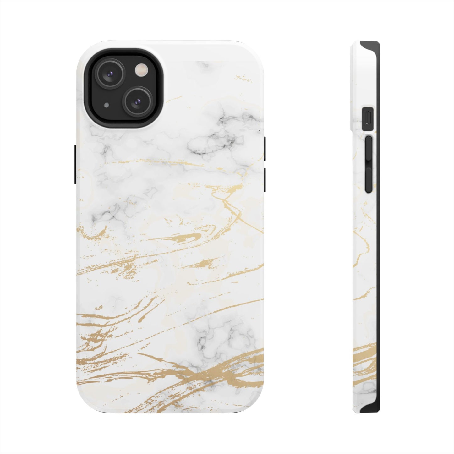 Gold Marble Tough Phone Case – Shockproof Luxury Cover for iPhone & Samsung