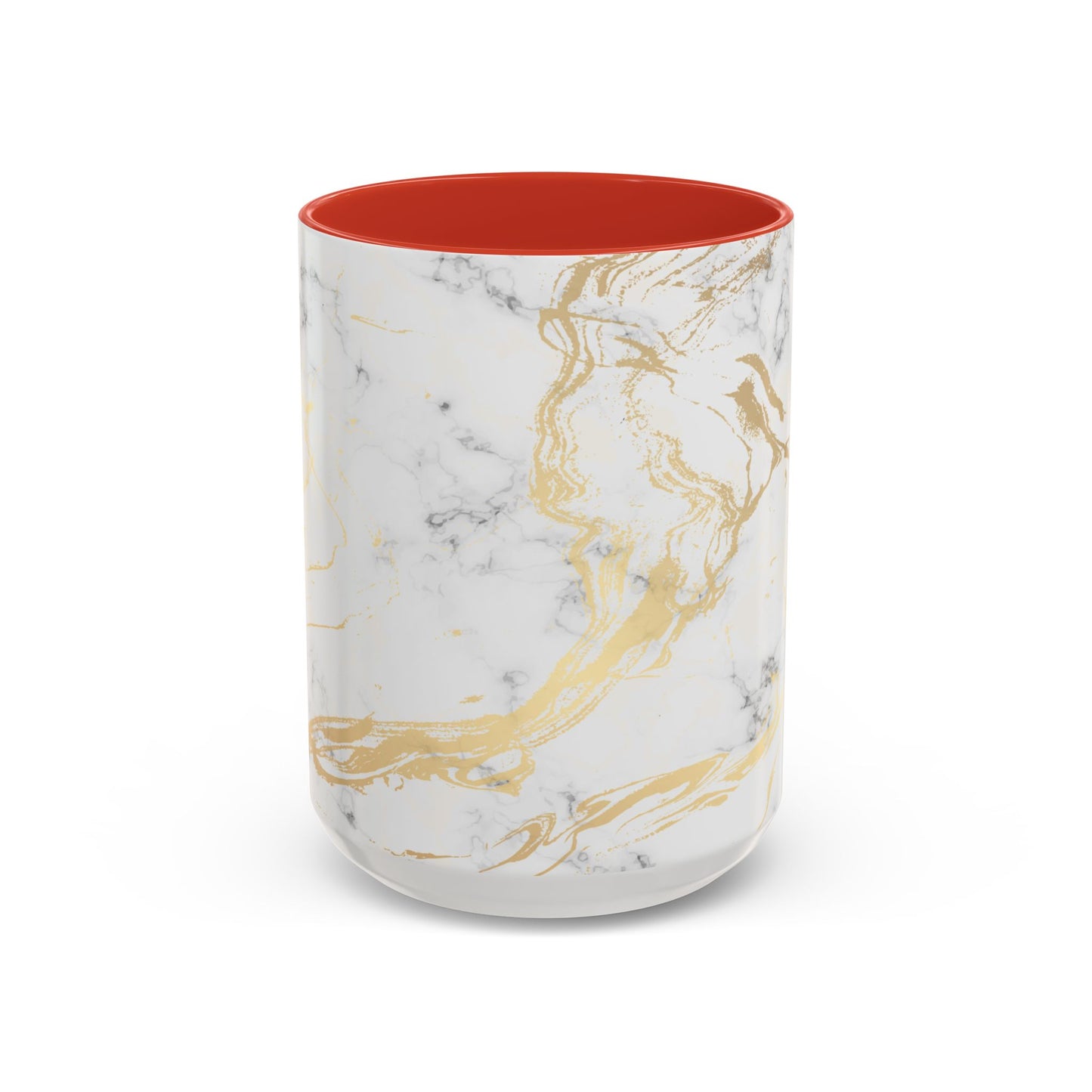 Gold Marble Accent Coffee Mug – Two-Tone Ceramic Cup 11oz & 15oz