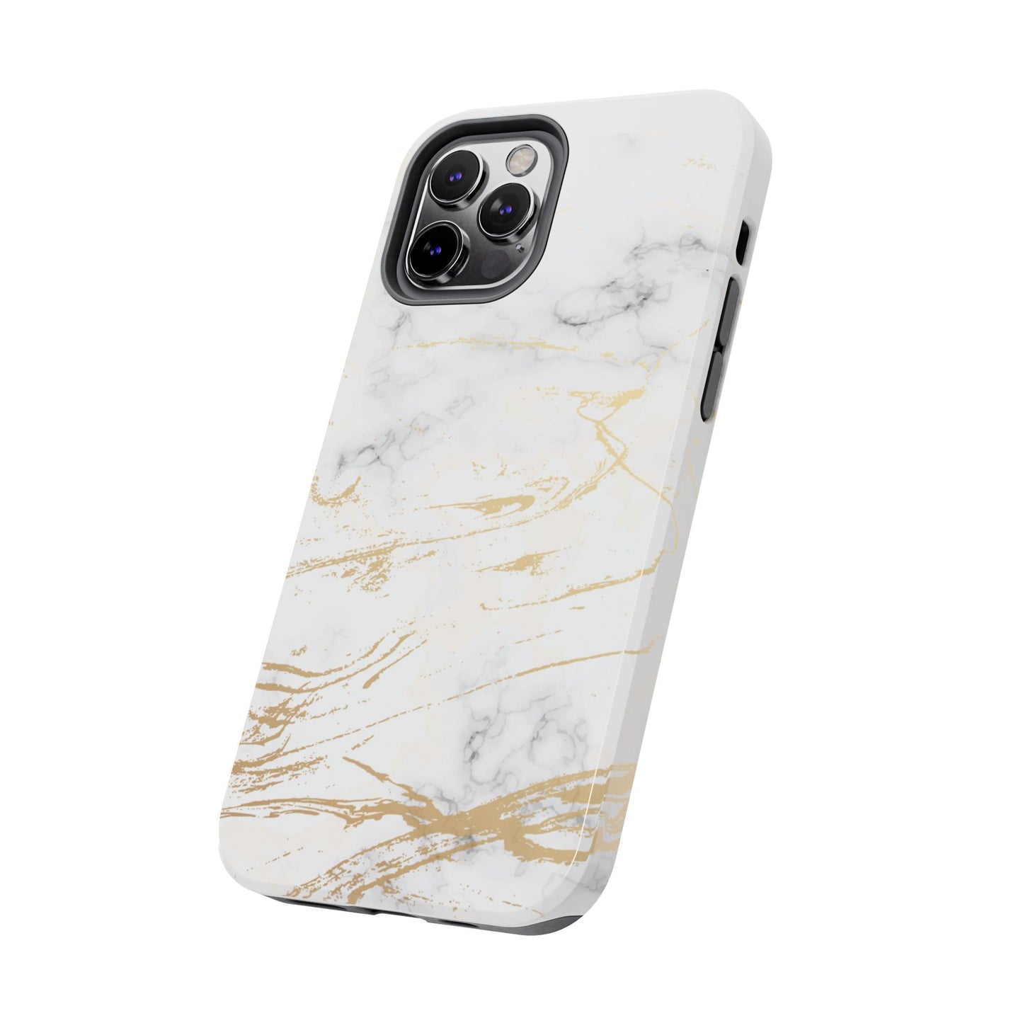 Gold Marble Tough Phone Case – Shockproof Luxury Cover for iPhone & Samsung