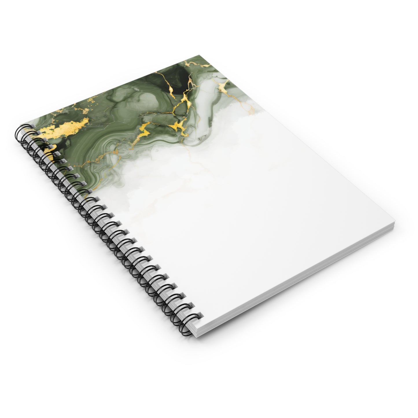 Green Marble Spiral Notebook – Ruled Line Writing Journal