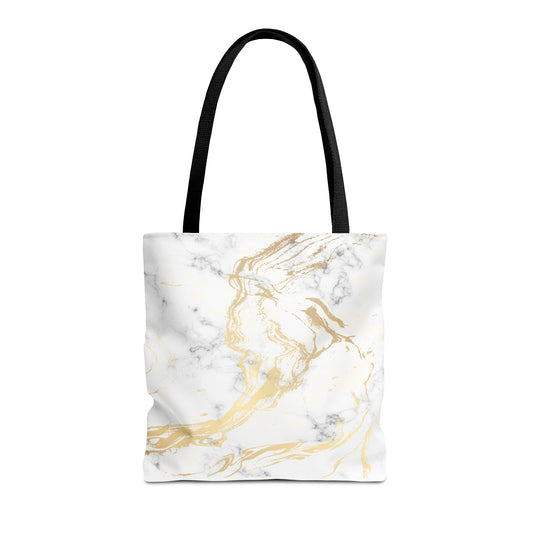 Gold Marble Tote Bag – All Over Print Luxury Carryall