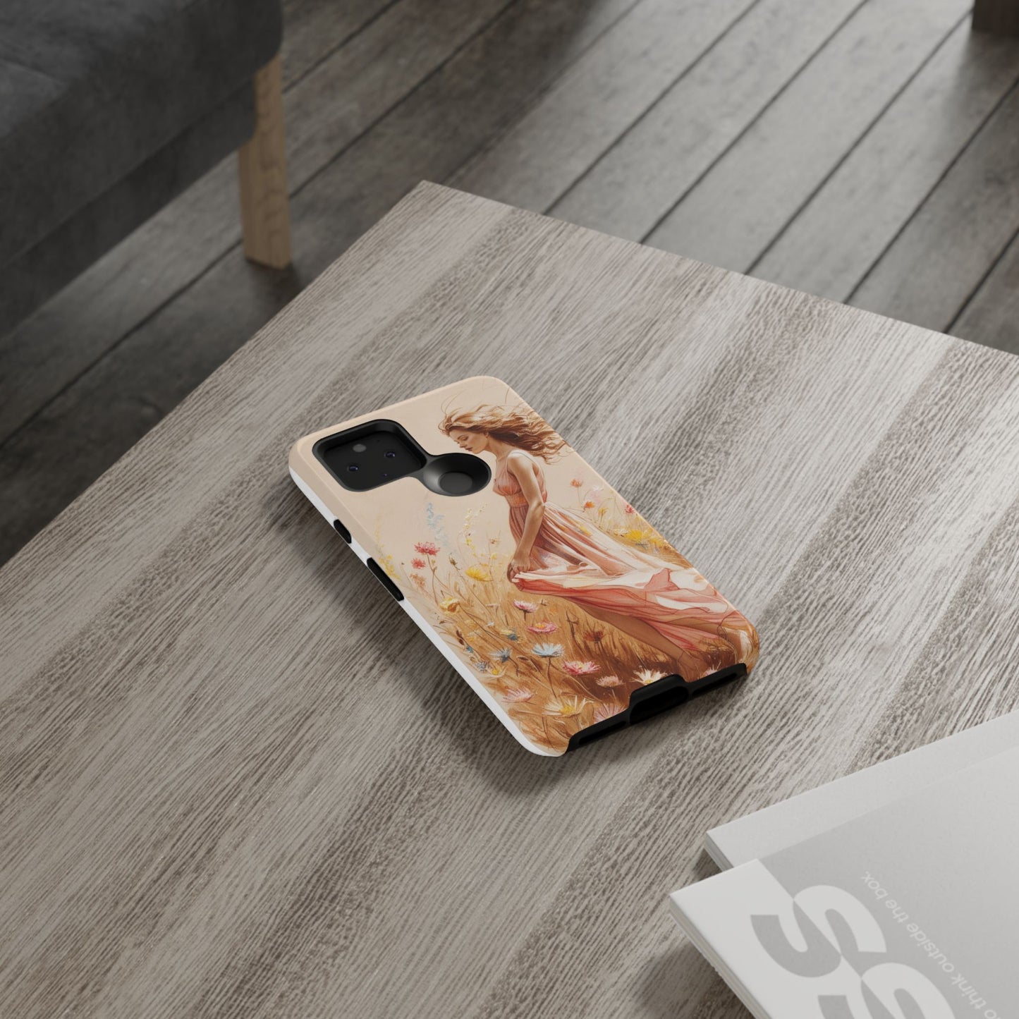 Phone Case - Vintage Woman Art Tough Case - Shockproof Matte & Glossy Finish