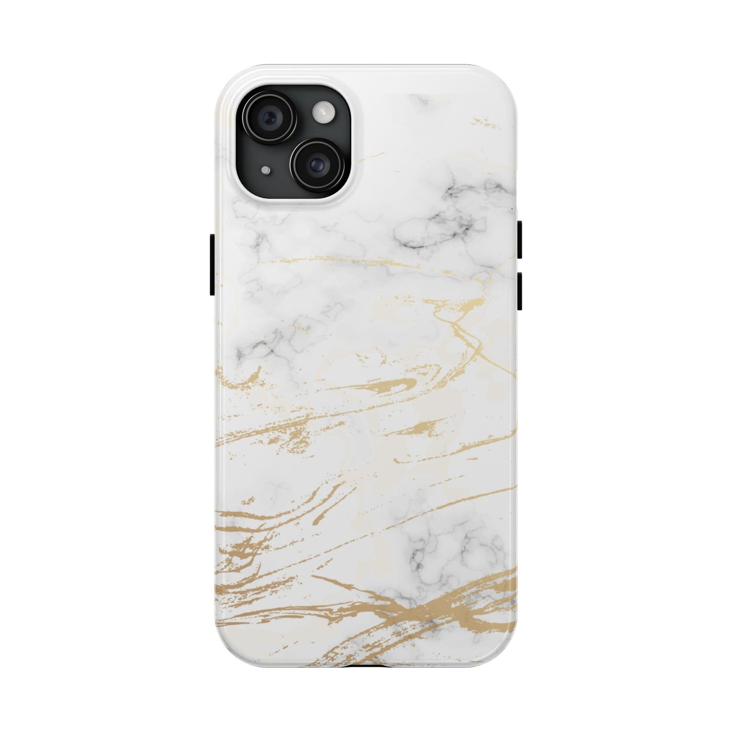 Gold Marble Tough Phone Case – Shockproof Luxury Cover for iPhone & Samsung