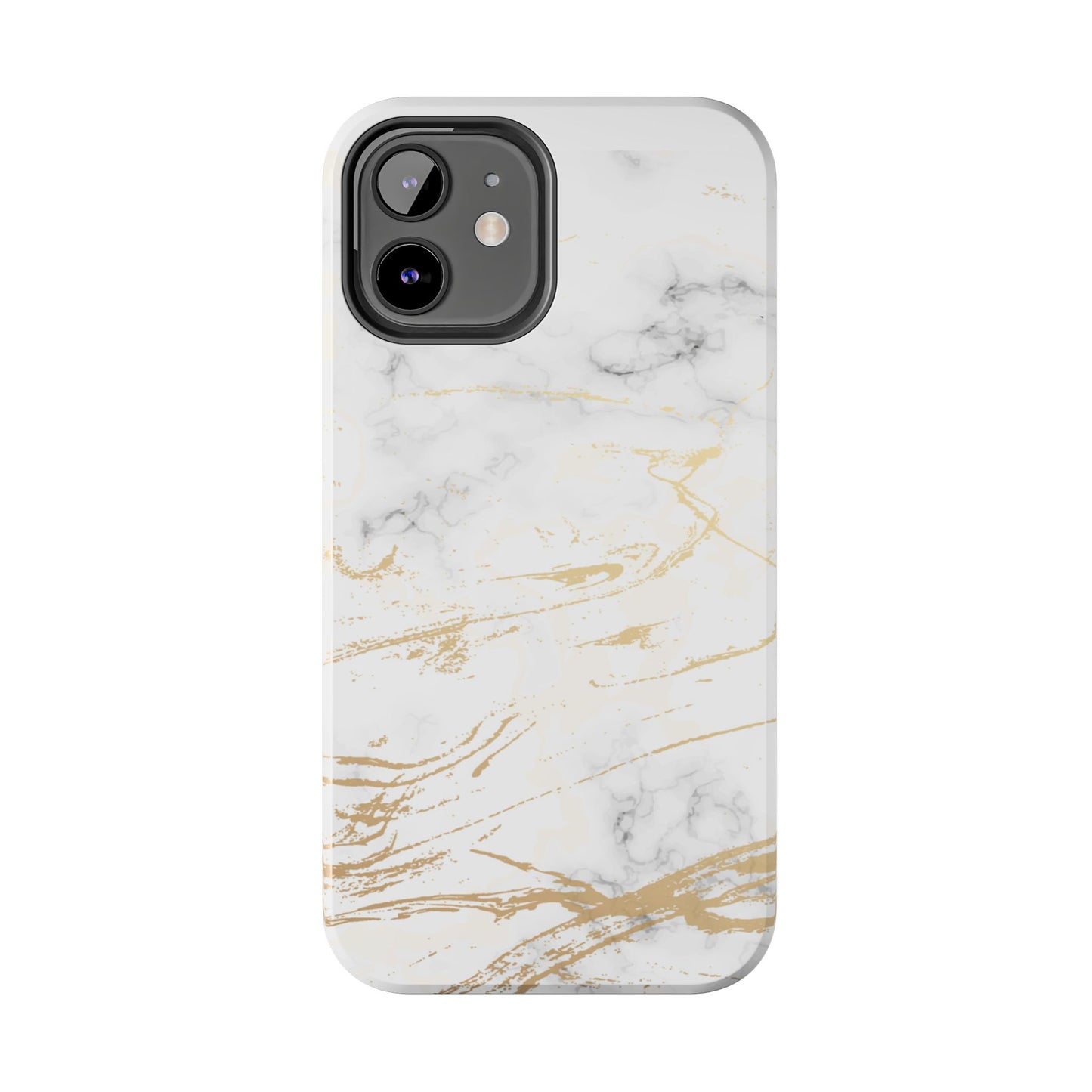 Gold Marble Tough Phone Case – Shockproof Luxury Cover for iPhone & Samsung