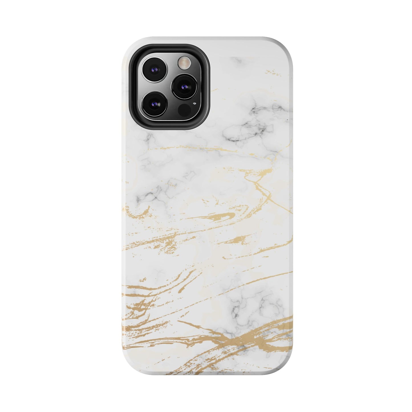 Gold Marble Tough Phone Case – Shockproof Luxury Cover for iPhone & Samsung