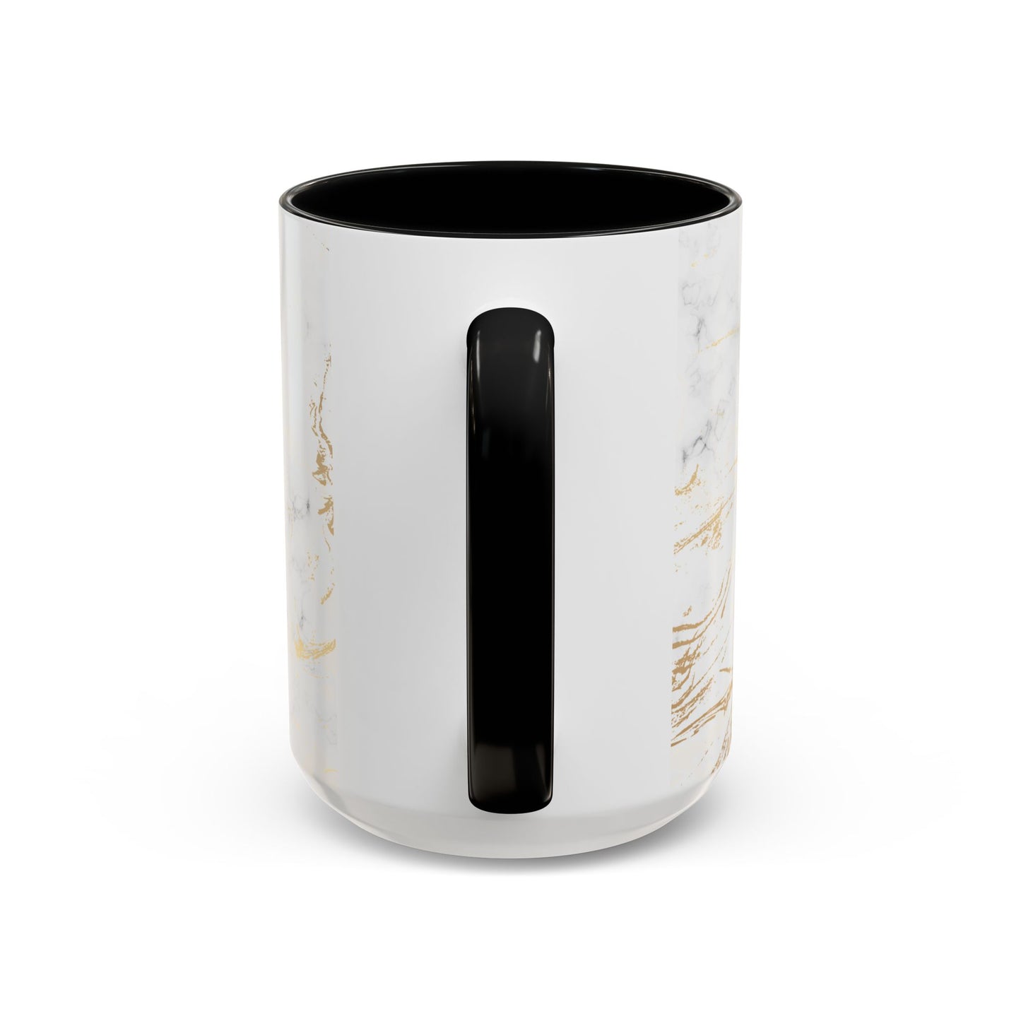 Gold Marble Accent Coffee Mug – Two-Tone Ceramic Cup 11oz & 15oz