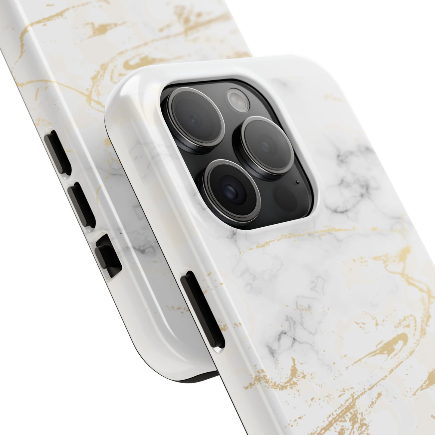 Gold Marble Tough Phone Case – Shockproof Luxury Cover for iPhone & Samsung