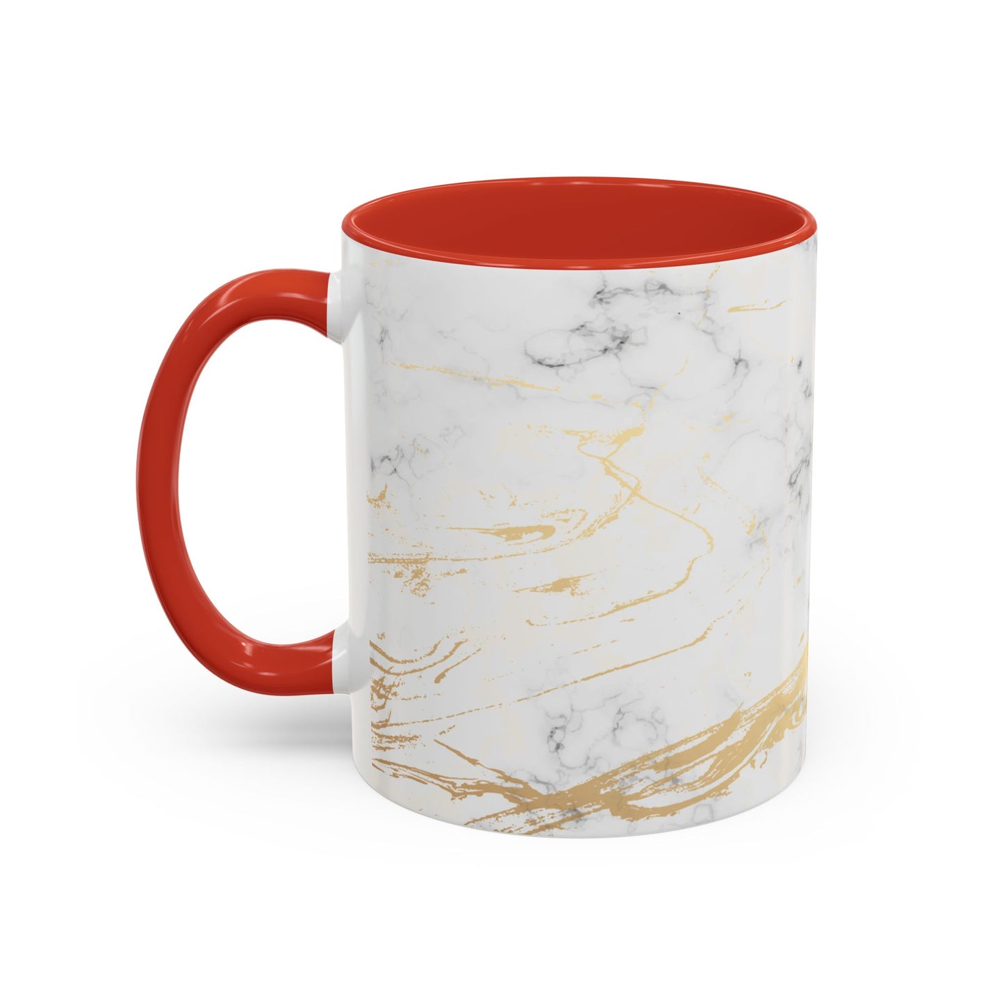 Gold Marble Accent Coffee Mug – Two-Tone Ceramic Cup 11oz & 15oz