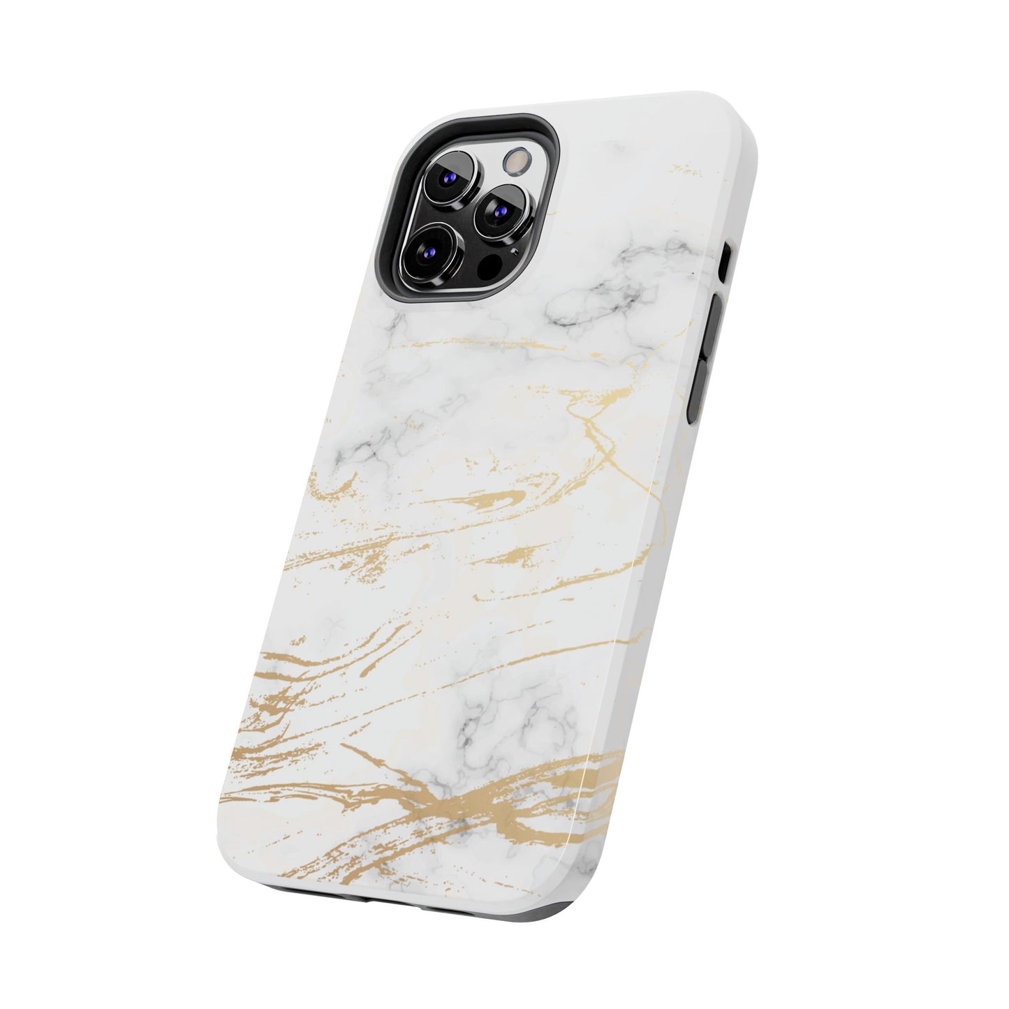 Gold Marble Tough Phone Case – Shockproof Luxury Cover for iPhone & Samsung