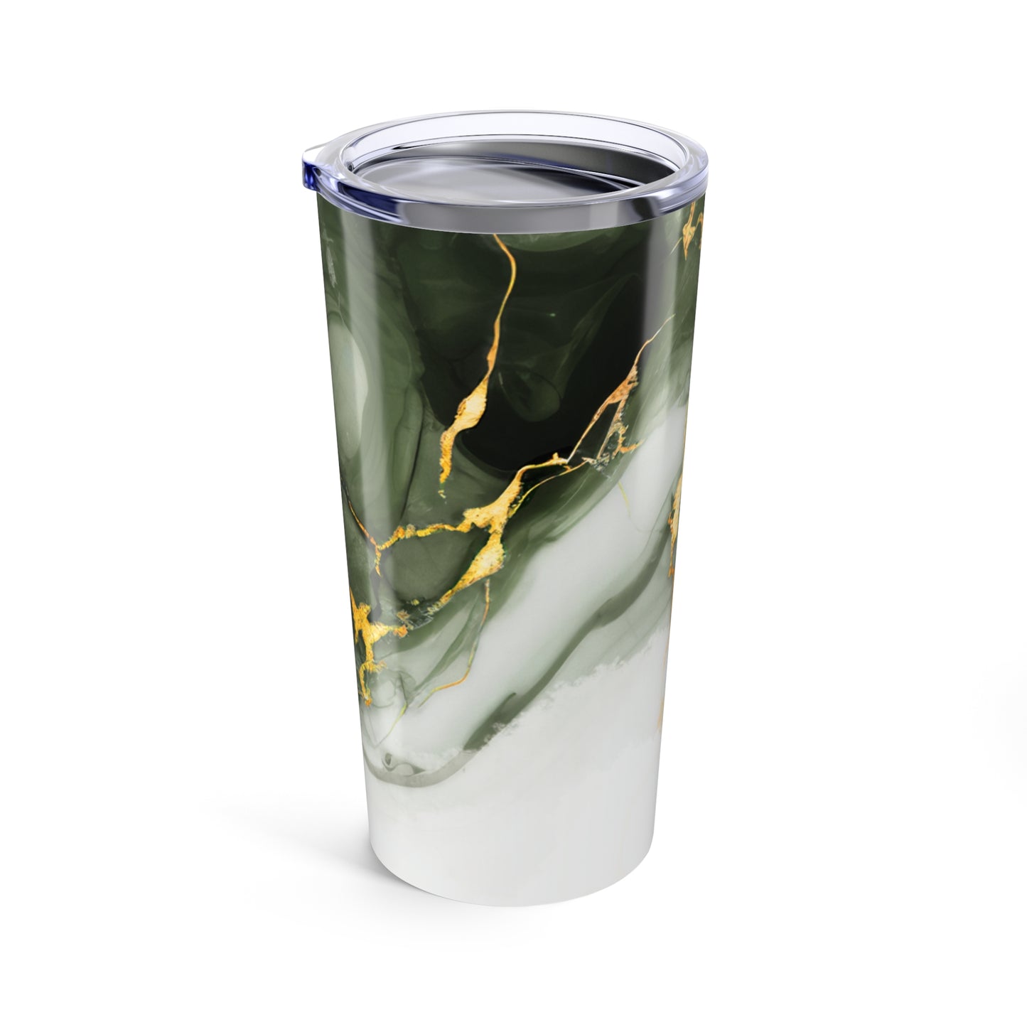 Green Marble Stainless Steel Tumbler – 20oz Insulated Travel Cup