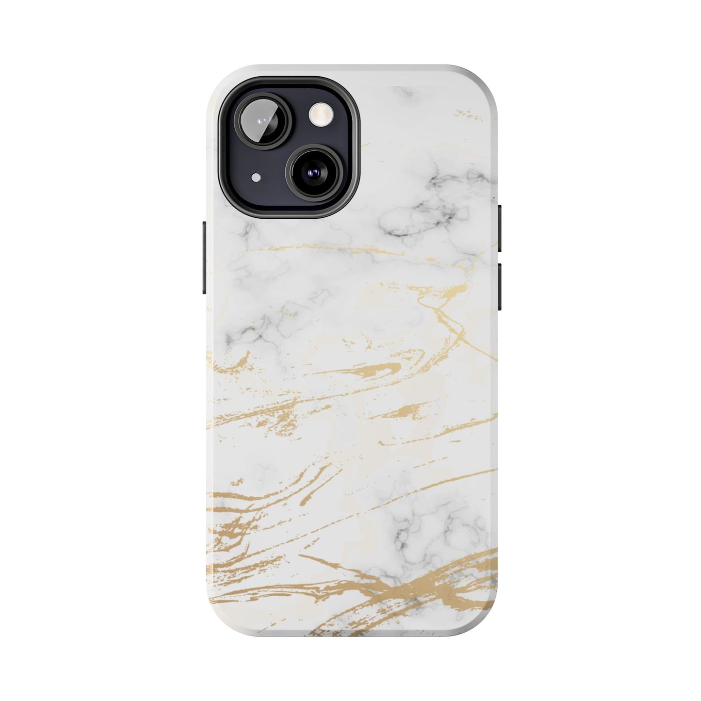 Gold Marble Tough Phone Case – Shockproof Luxury Cover for iPhone & Samsung