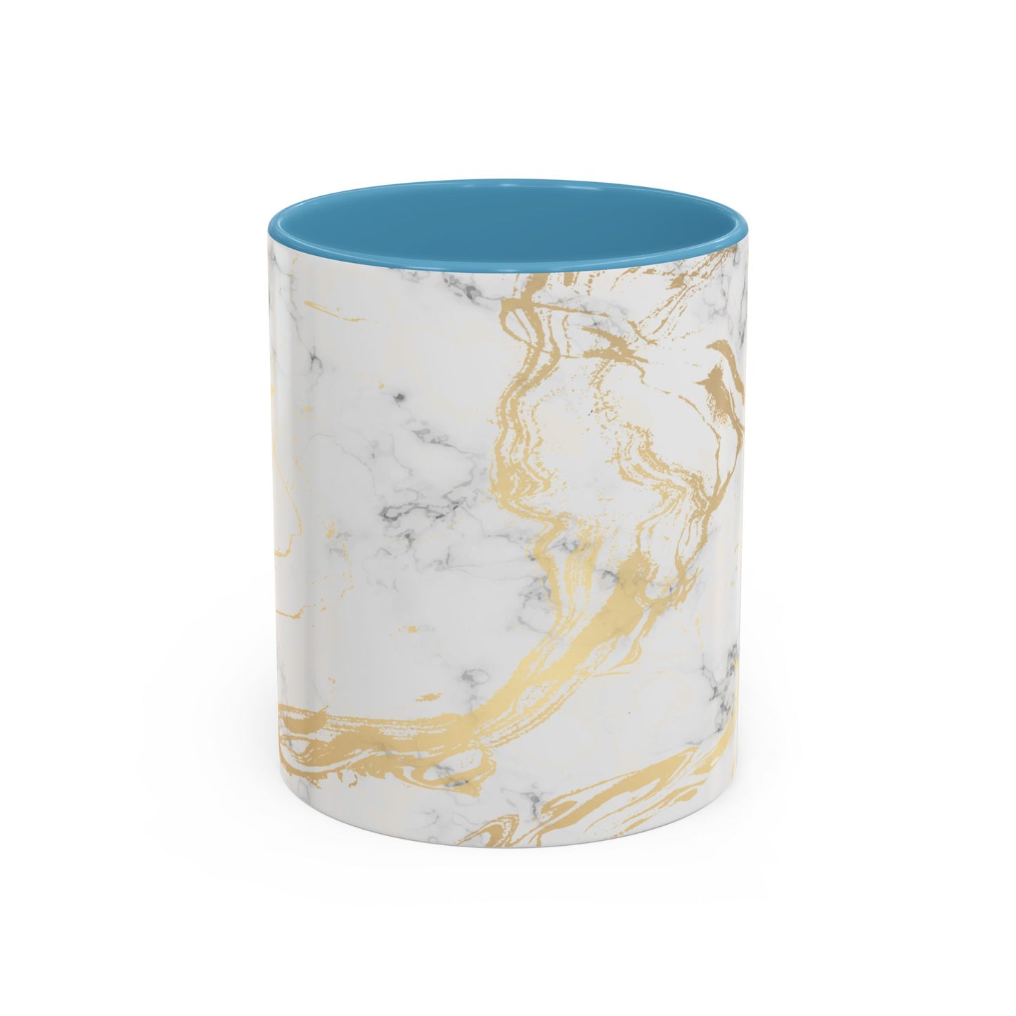 Gold Marble Accent Coffee Mug – Two-Tone Ceramic Cup 11oz & 15oz