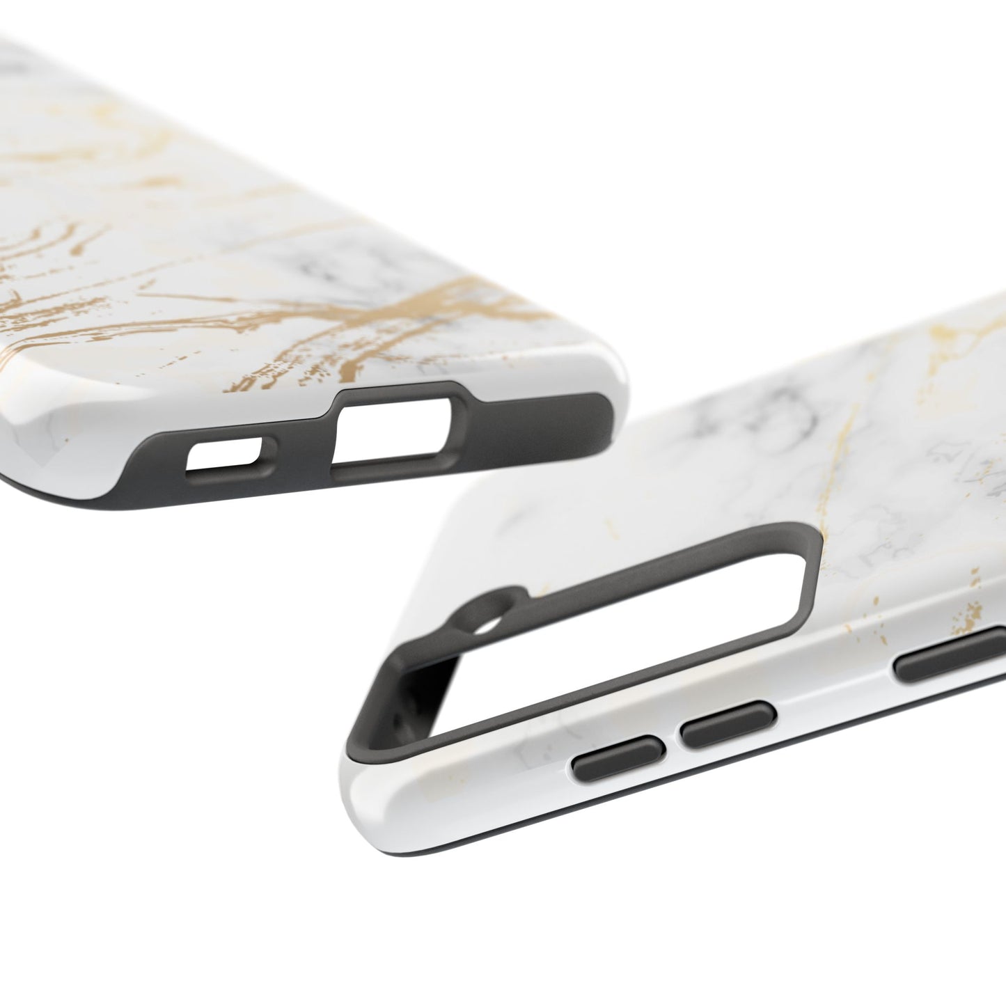 Gold Marble Tough Phone Case – Shockproof Luxury Cover for iPhone & Samsung