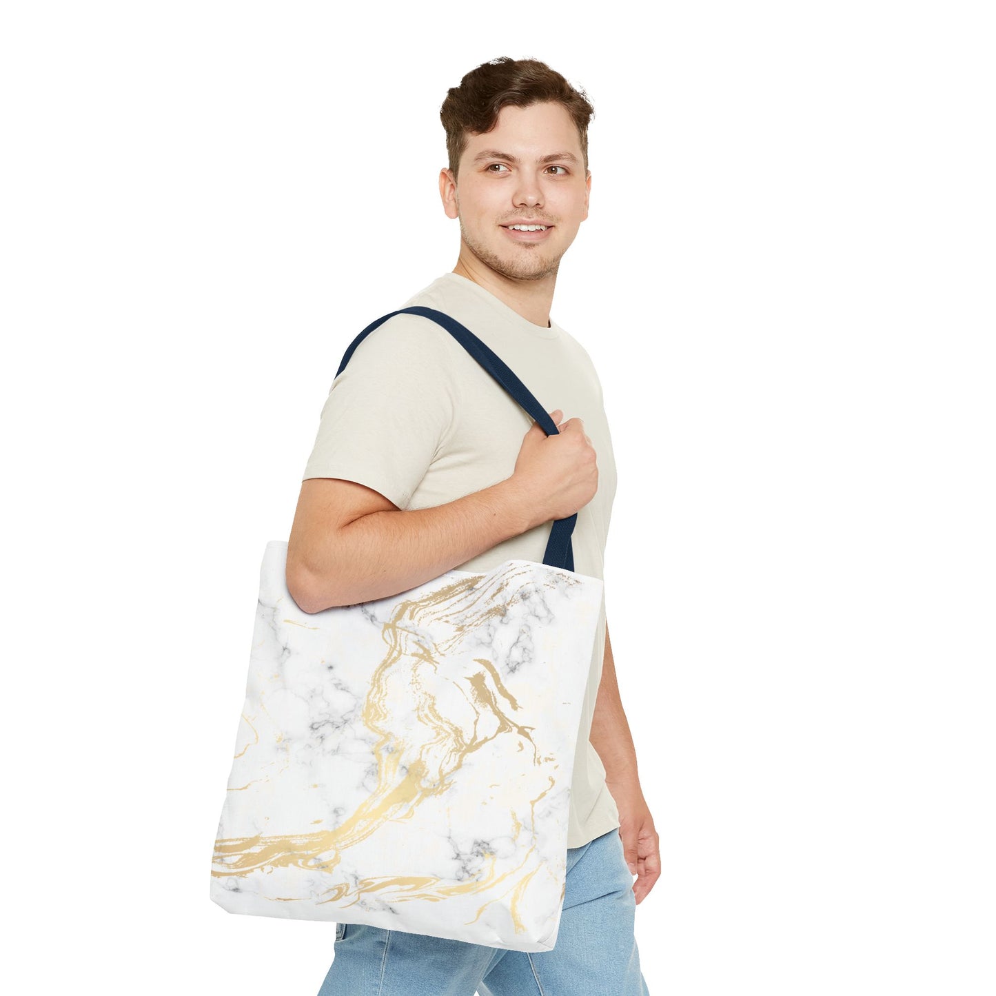 Gold Marble Tote Bag – All Over Print Luxury Carryall