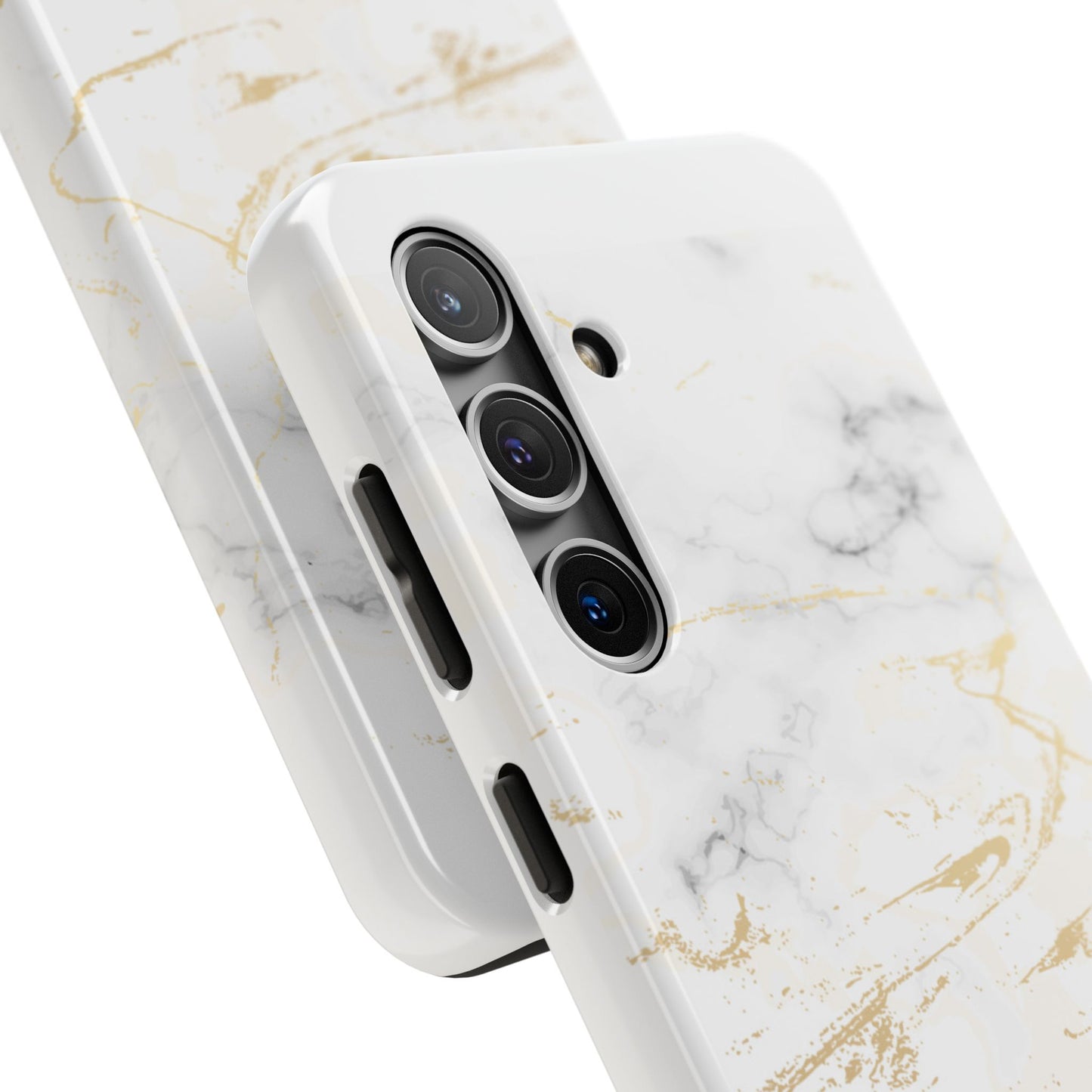 Gold Marble Tough Phone Case – Shockproof Luxury Cover for iPhone & Samsung