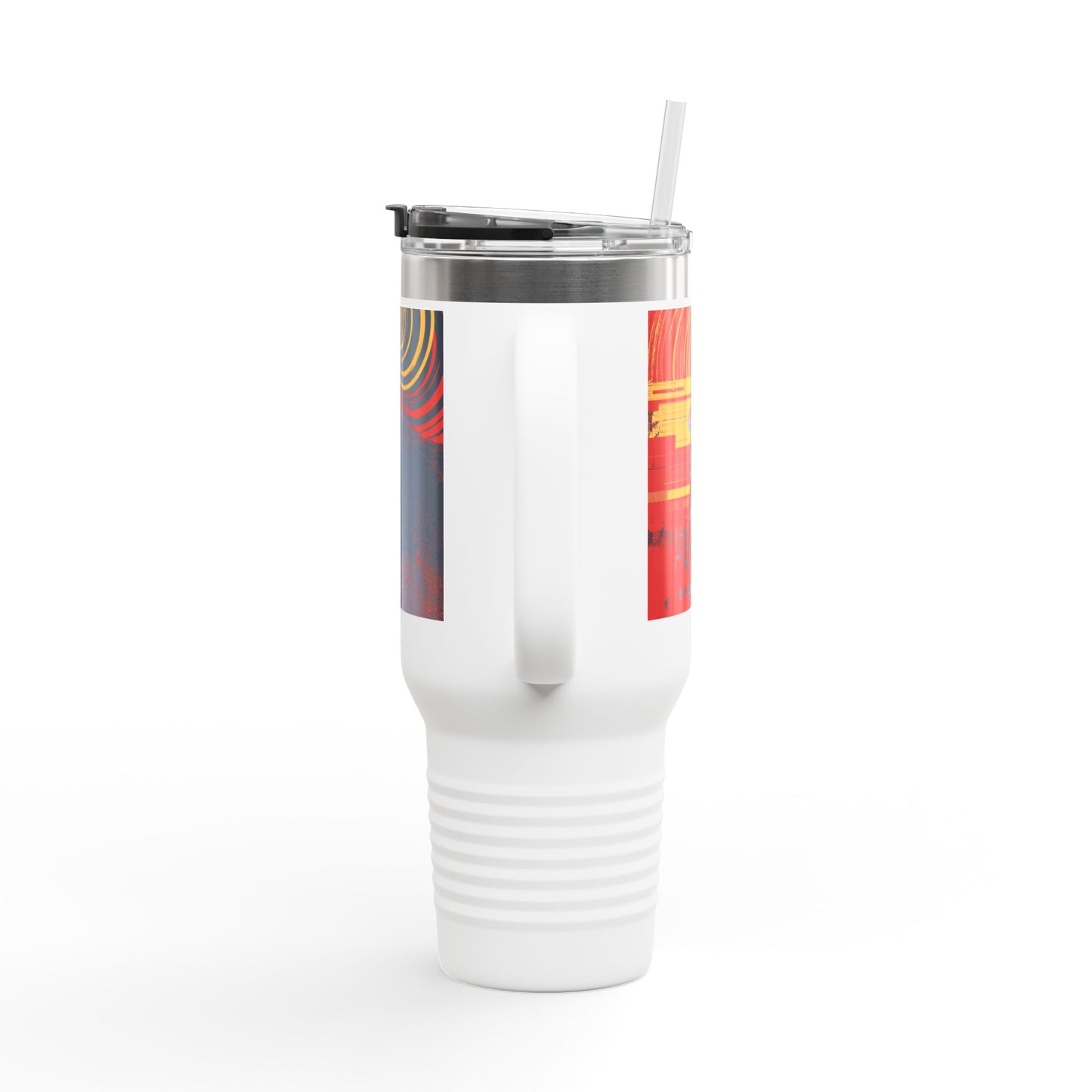 Mindwave Radiance – Vibrant 40oz Insulated Travel Mug | Bold Art Cup for Thinkers & Movers, Colorful Adventure Drinkware, Eco Gift Idea