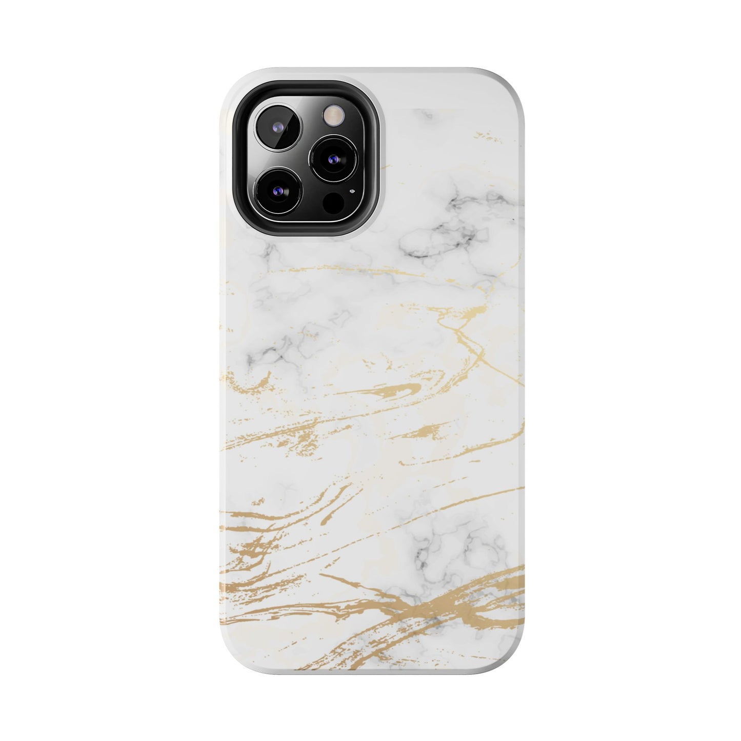 Gold Marble Tough Phone Case – Shockproof Luxury Cover for iPhone & Samsung