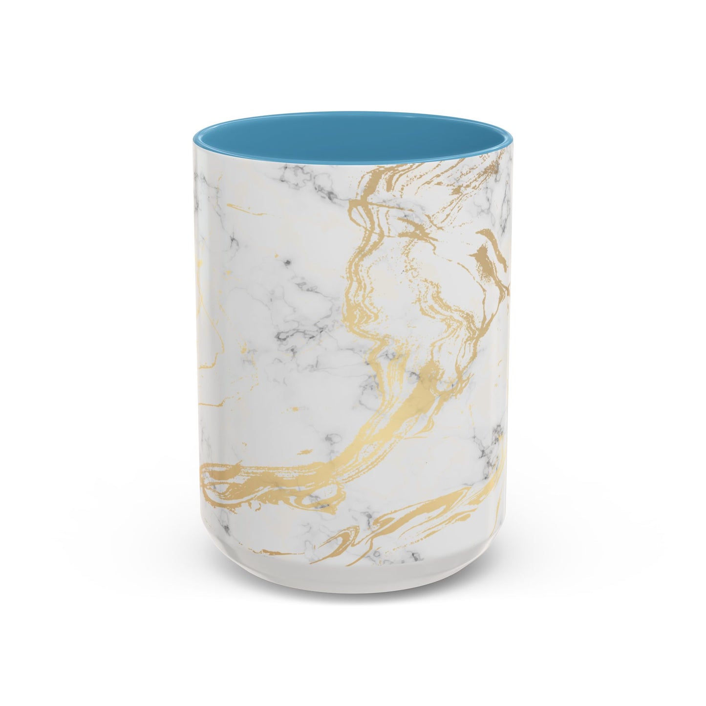 Gold Marble Accent Coffee Mug – Two-Tone Ceramic Cup 11oz & 15oz