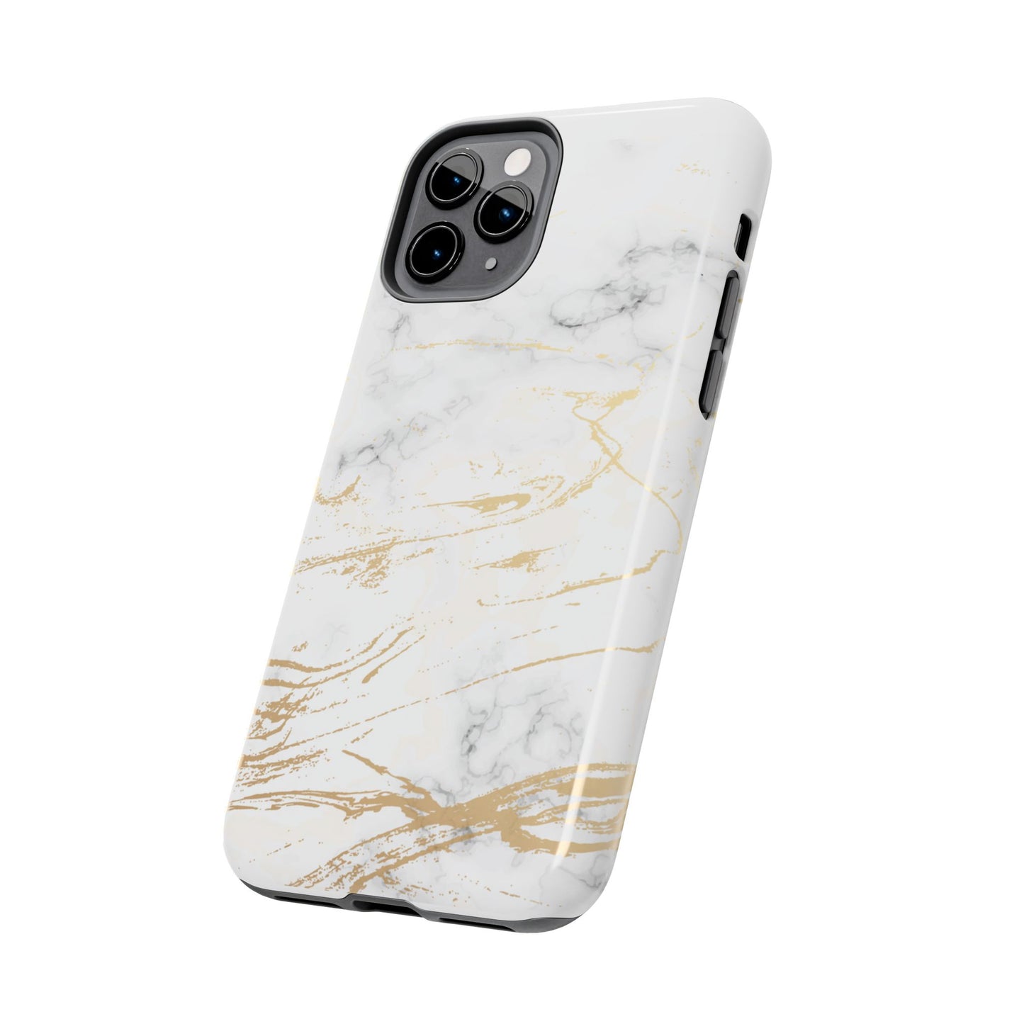 Gold Marble Tough Phone Case – Shockproof Luxury Cover for iPhone & Samsung