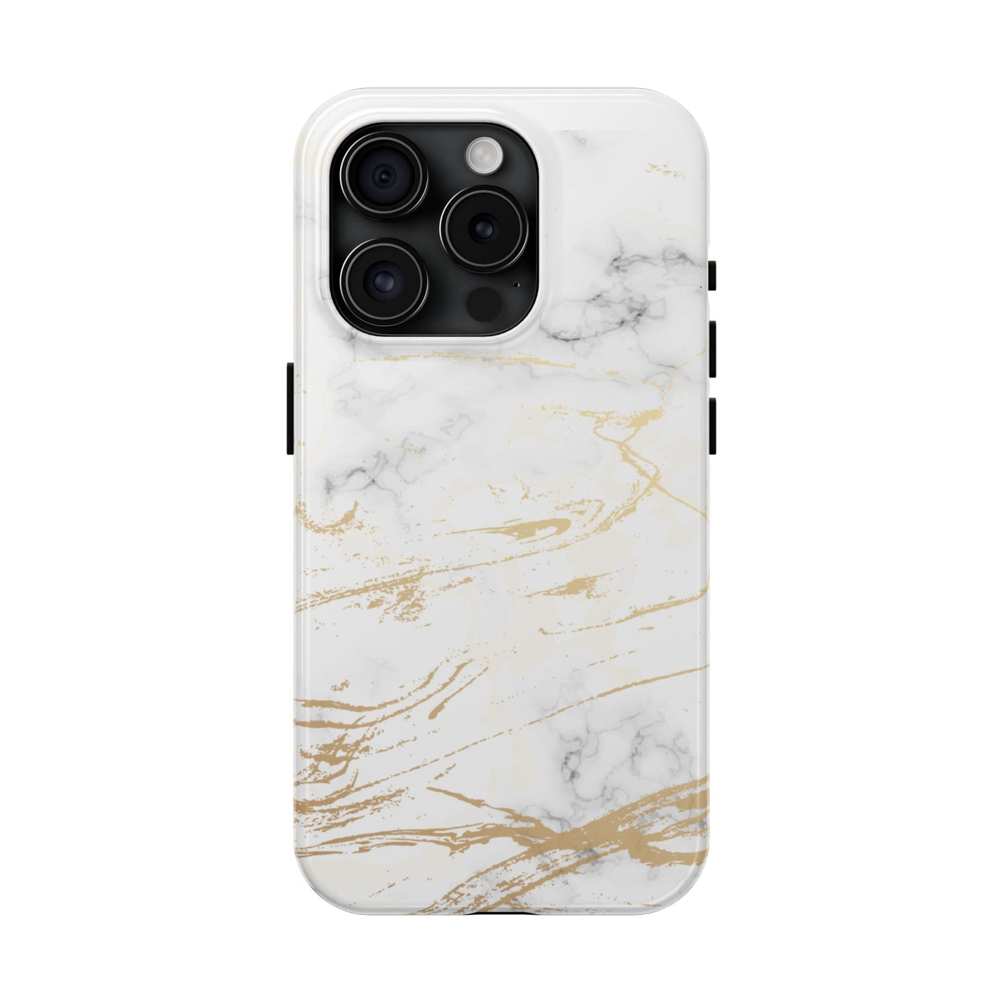 Gold Marble Tough Phone Case – Shockproof Luxury Cover for iPhone & Samsung