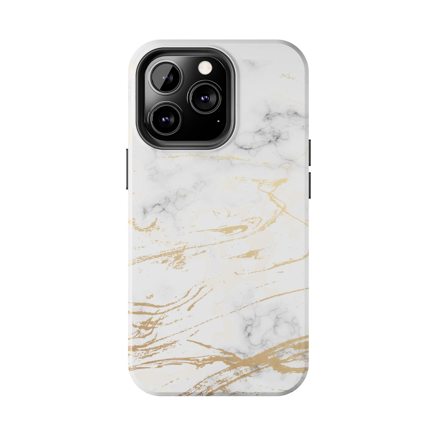 Gold Marble Tough Phone Case – Shockproof Luxury Cover for iPhone & Samsung