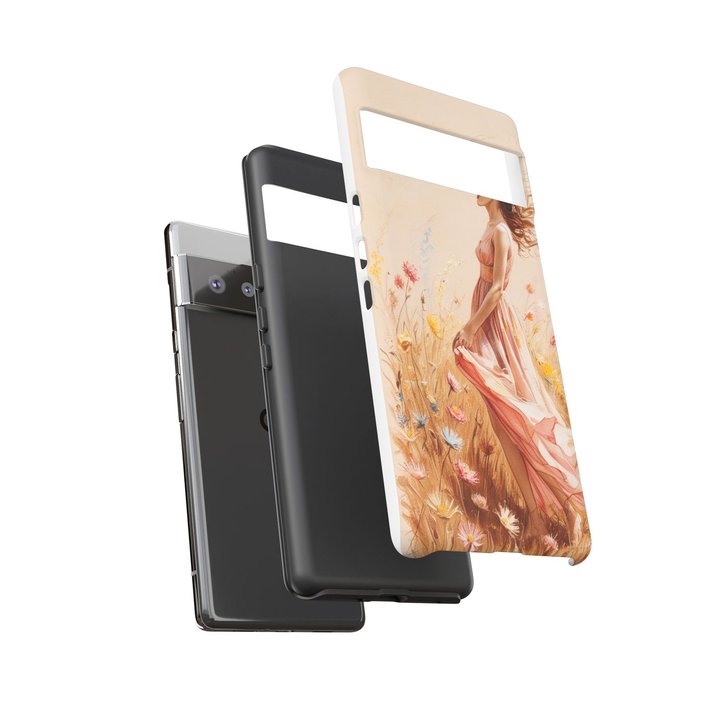 Phone Case - Vintage Woman Art Tough Case - Shockproof Matte & Glossy Finish