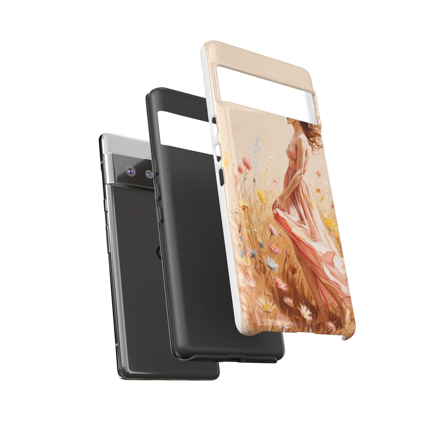 Phone Case - Vintage Woman Art Tough Case - Shockproof Matte & Glossy Finish