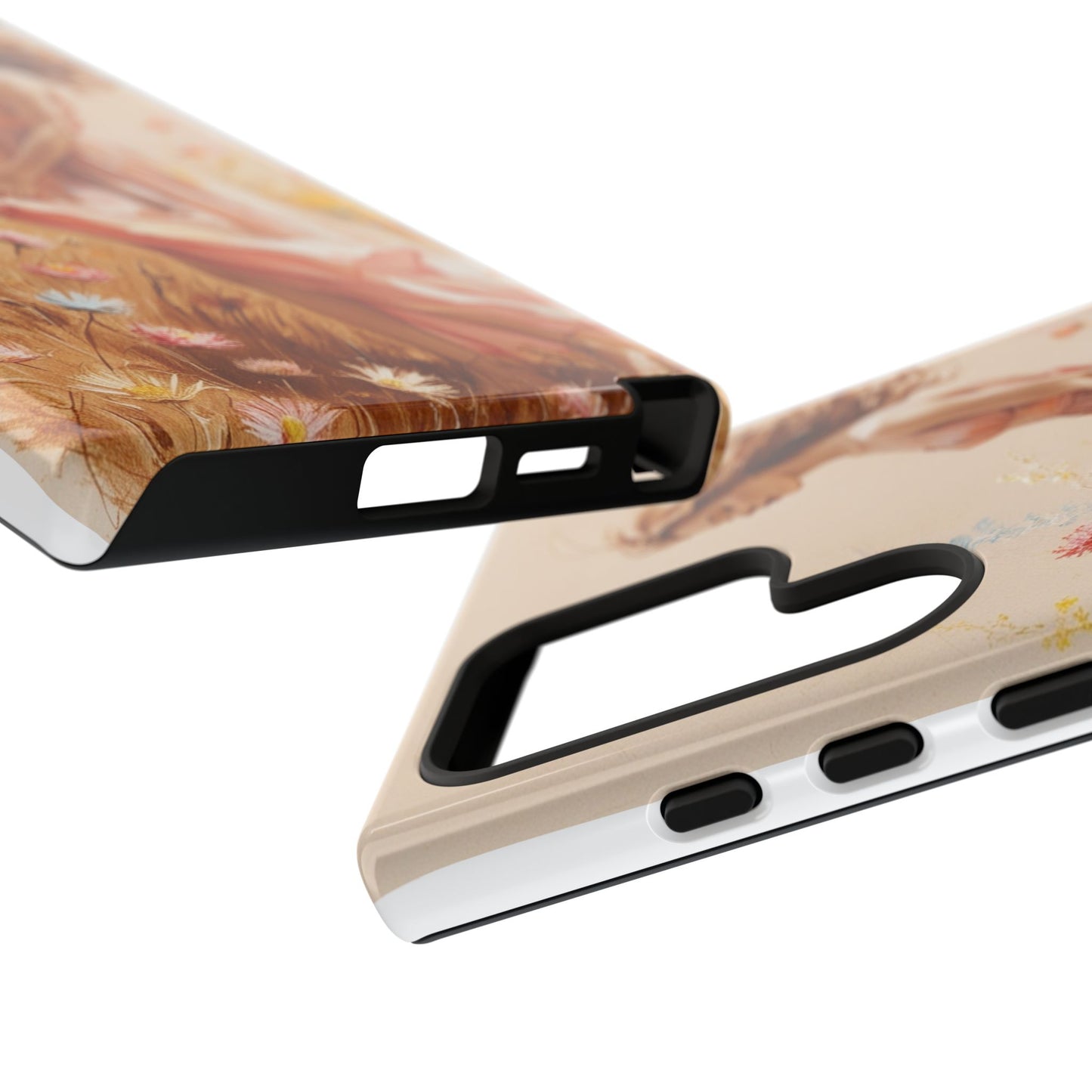 Phone Case - Vintage Woman Art Tough Case - Shockproof Matte & Glossy Finish