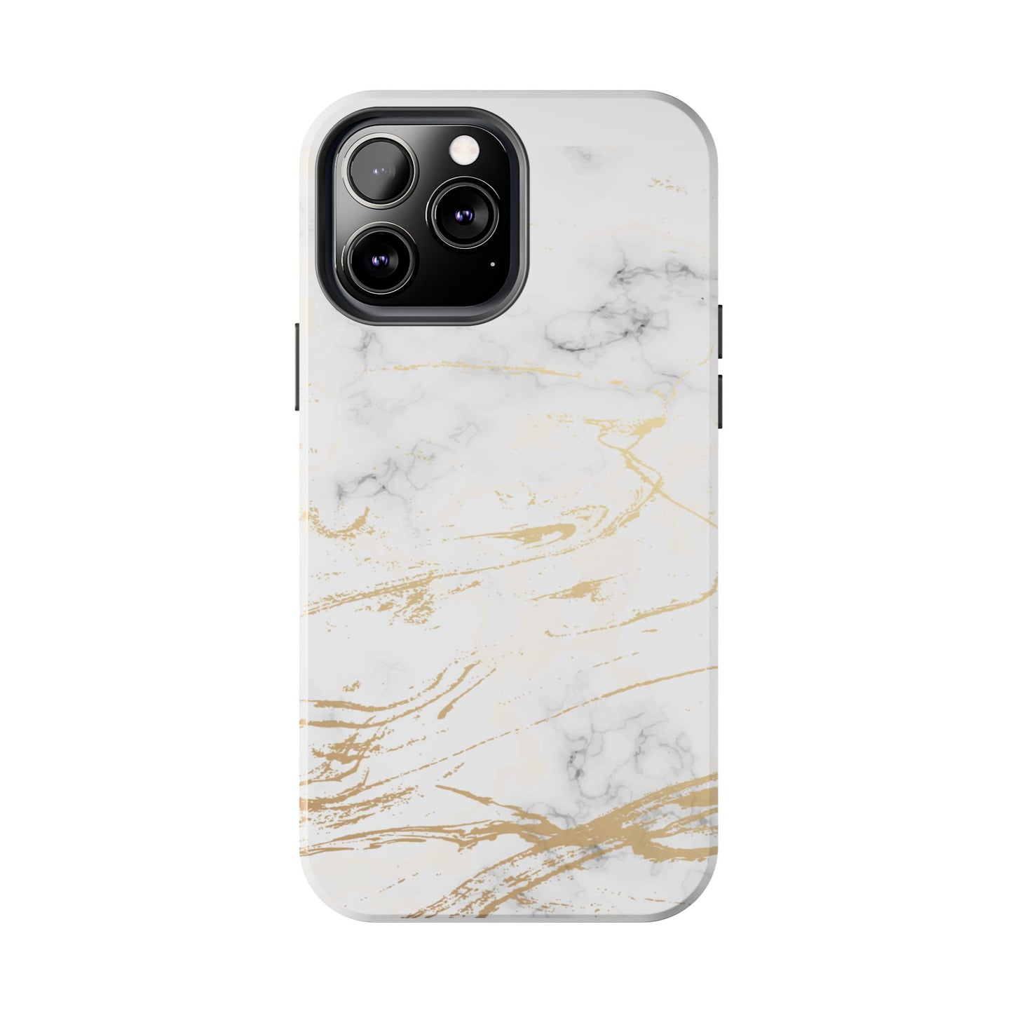 Gold Marble Tough Phone Case – Shockproof Luxury Cover for iPhone & Samsung