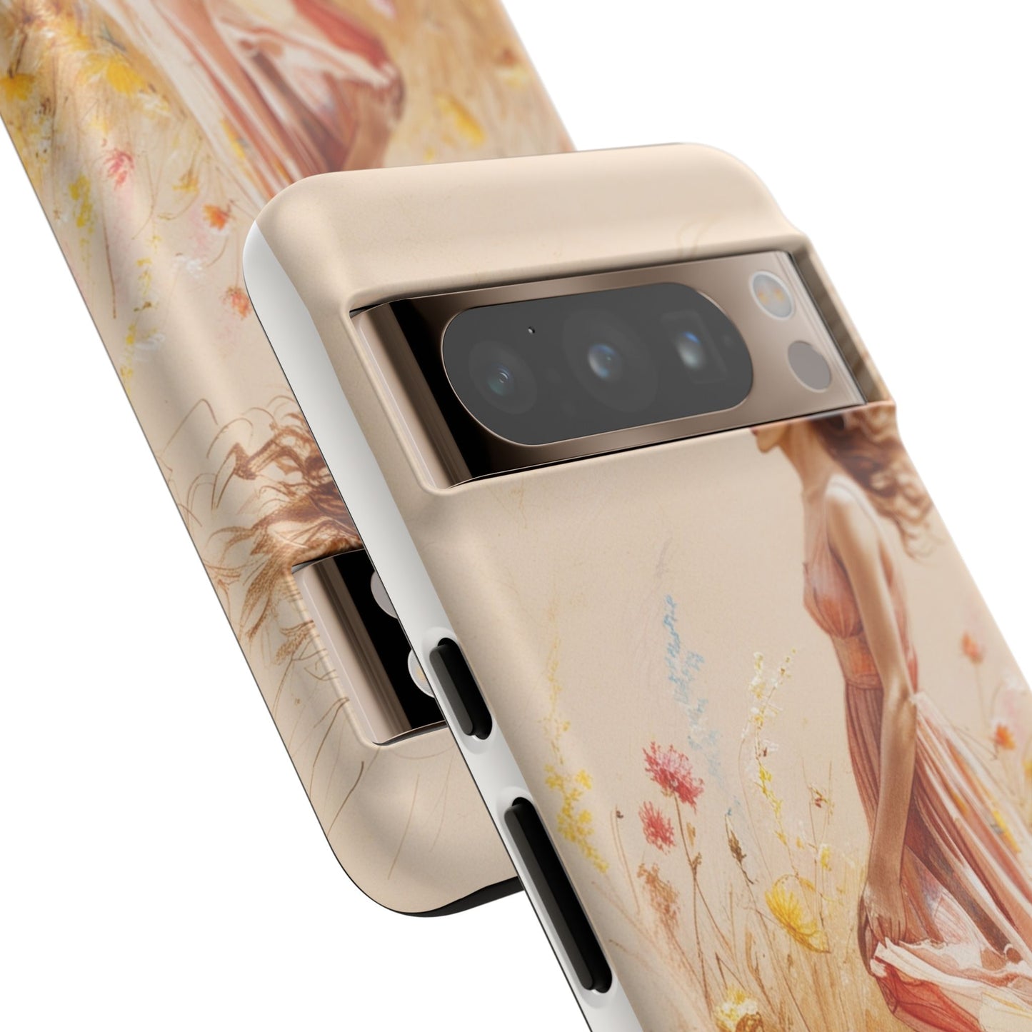 Phone Case - Vintage Woman Art Tough Case - Shockproof Matte & Glossy Finish