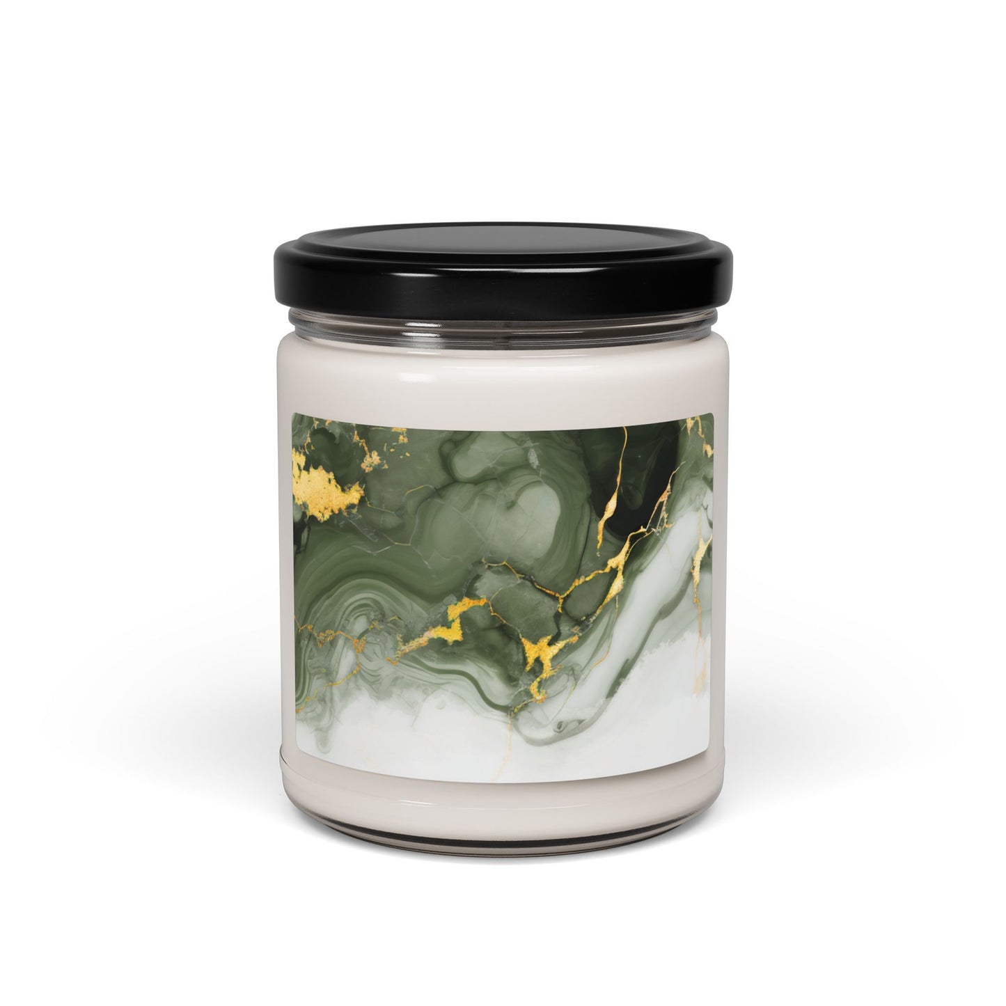 Green Marble Scented Soy Candle – 9oz Luxury Home Fragrance
