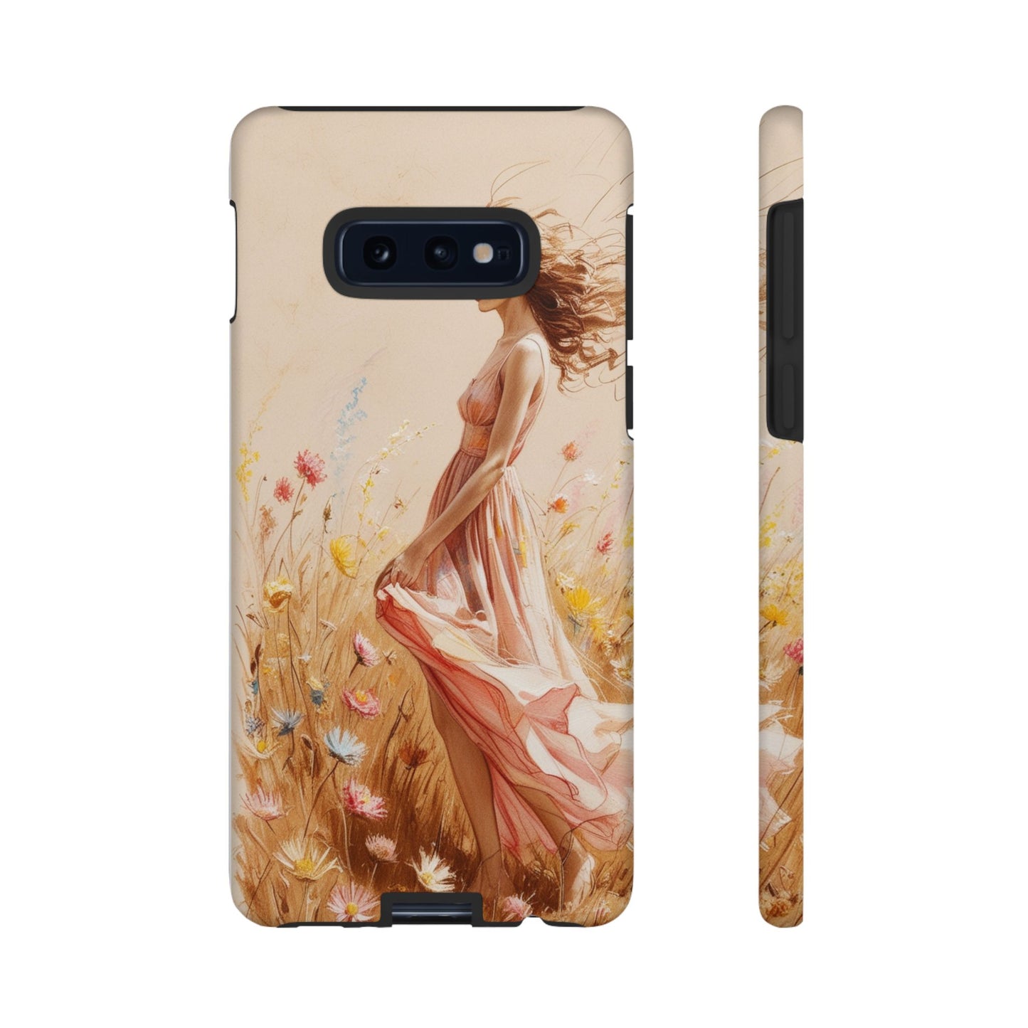 Phone Case - Vintage Woman Art Tough Case - Shockproof Matte & Glossy Finish