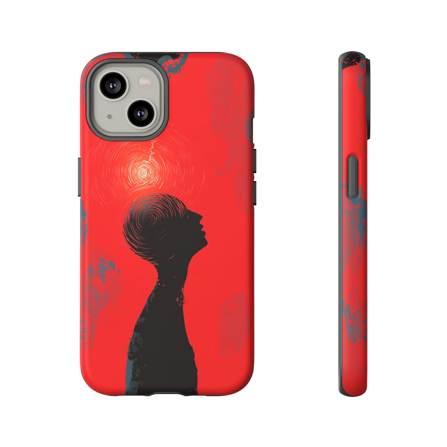 Mental Eclipse | Bold Surreal Art for Deep Thinkers – Red & Black Abstract Design
