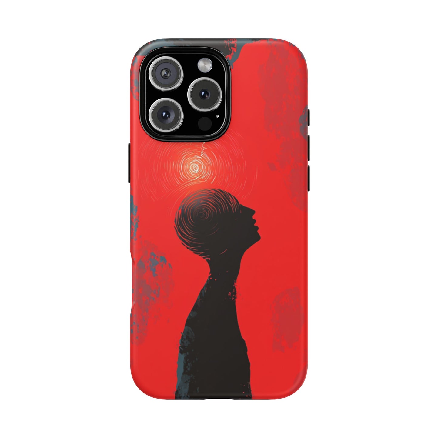 Mental Eclipse | Bold Surreal Art for Deep Thinkers – Red & Black Abstract Design