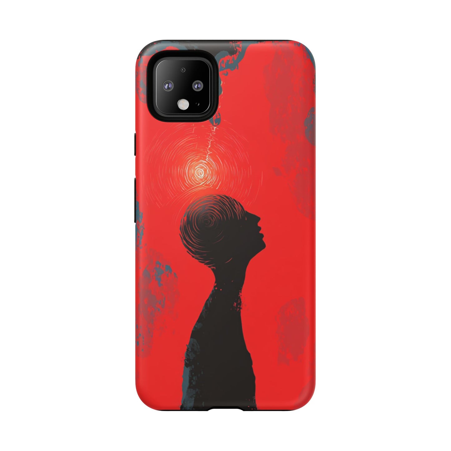 Mental Eclipse | Bold Surreal Art for Deep Thinkers – Red & Black Abstract Design